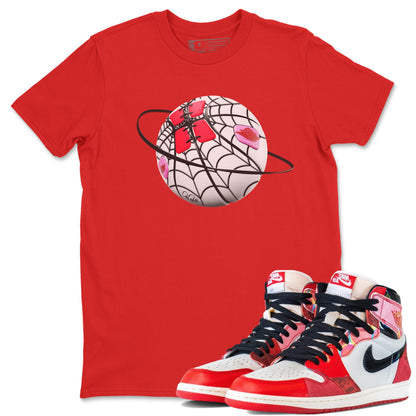 Air Jordan 1 Spider Man Sneaker Match Tees Basketball Planet Sneaker Release Tees AJ1 Spider Man Sneaker Release Tees Unisex Shirts Red 1