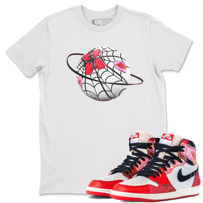 Air Jordan 1 Spider Man Sneaker Match Tees Basketball Planet Sneaker Release Tees AJ1 Spider Man Sneaker Release Tees Unisex Shirts White 1