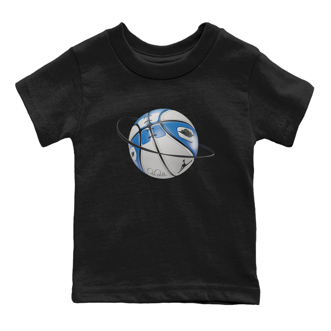Air Jordan 1 Travis Scott Fragment Sneaker Match Tees Basketball Planet Streetwear Sneaker Shirt AJ1 OG High Travis Scott Fragment Sneaker Release Tees Kids Shirts Black 2