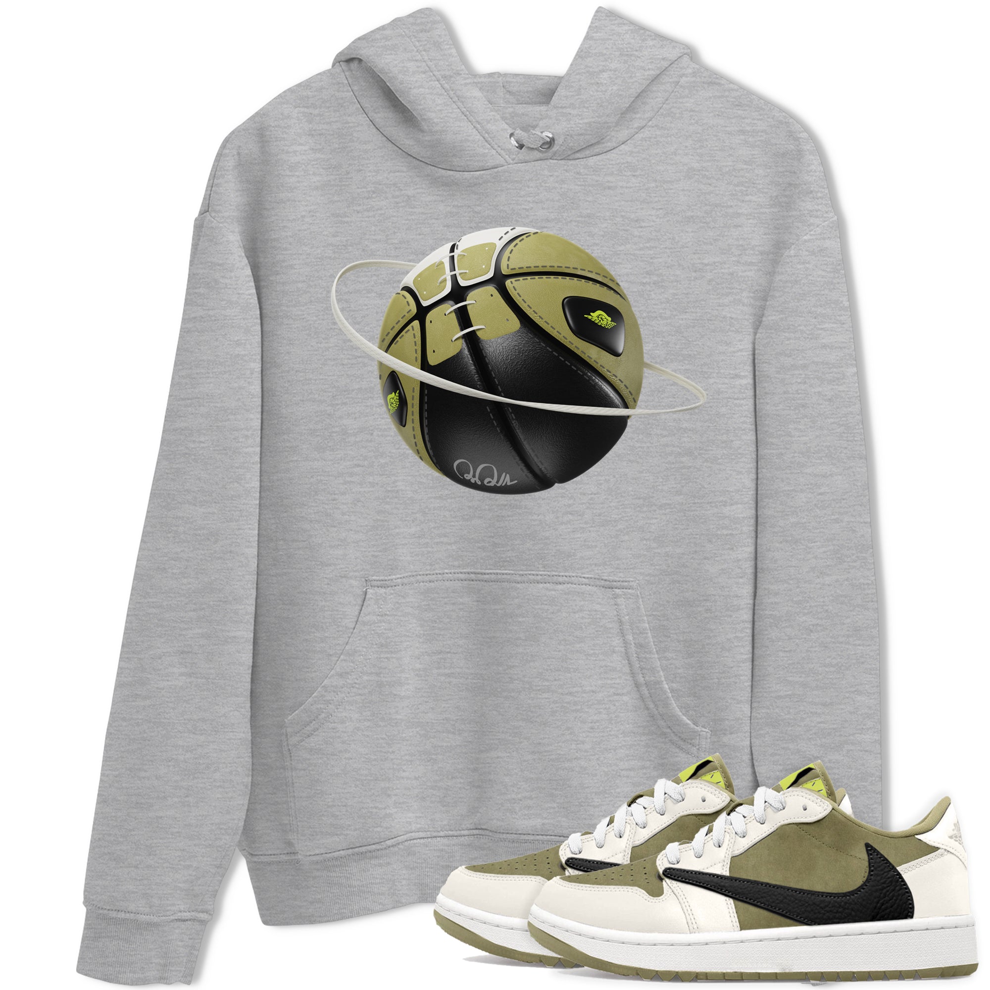 Air Jordan 1 Travis Scott Golf shirt to match jordans Basketball Planet Streetwear Sneaker Shirt AJ1 lowTravis Scott Golf Drip Gear Zone Sneaker Matching Clothing Unisex Heather Grey 1 T-Shirt