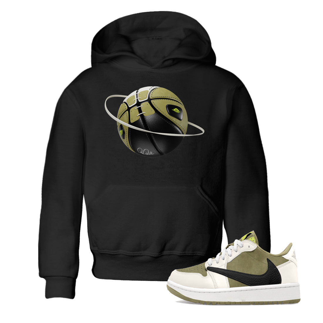 Air Jordan 1 Travis Scott Golf shirt to match jordans Basketball Planet Streetwear Sneaker Shirt AJ1 lowTravis Scott Golf Drip Gear Zone Sneaker Matching Clothing Baby Toddler Black 1 T-Shirt