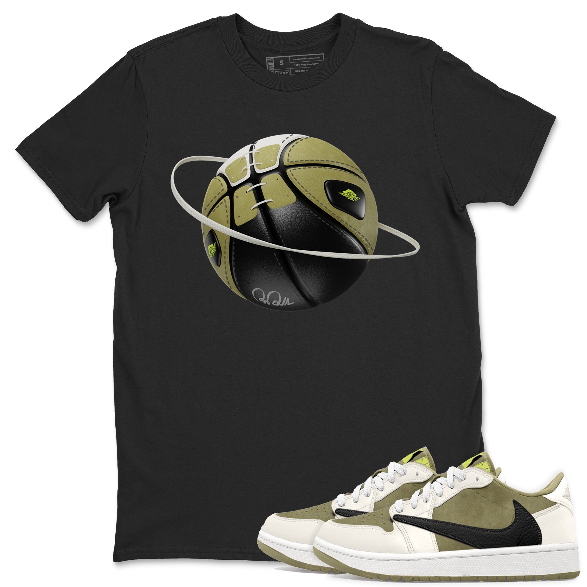 Air Jordan 1 Travis Scott Golf shirt to match jordans Basketball Planet Streetwear Sneaker Shirt AJ1 lowTravis Scott Golf Drip Gear Zone Sneaker Matching Clothing Unisex Black 1 T-Shirt