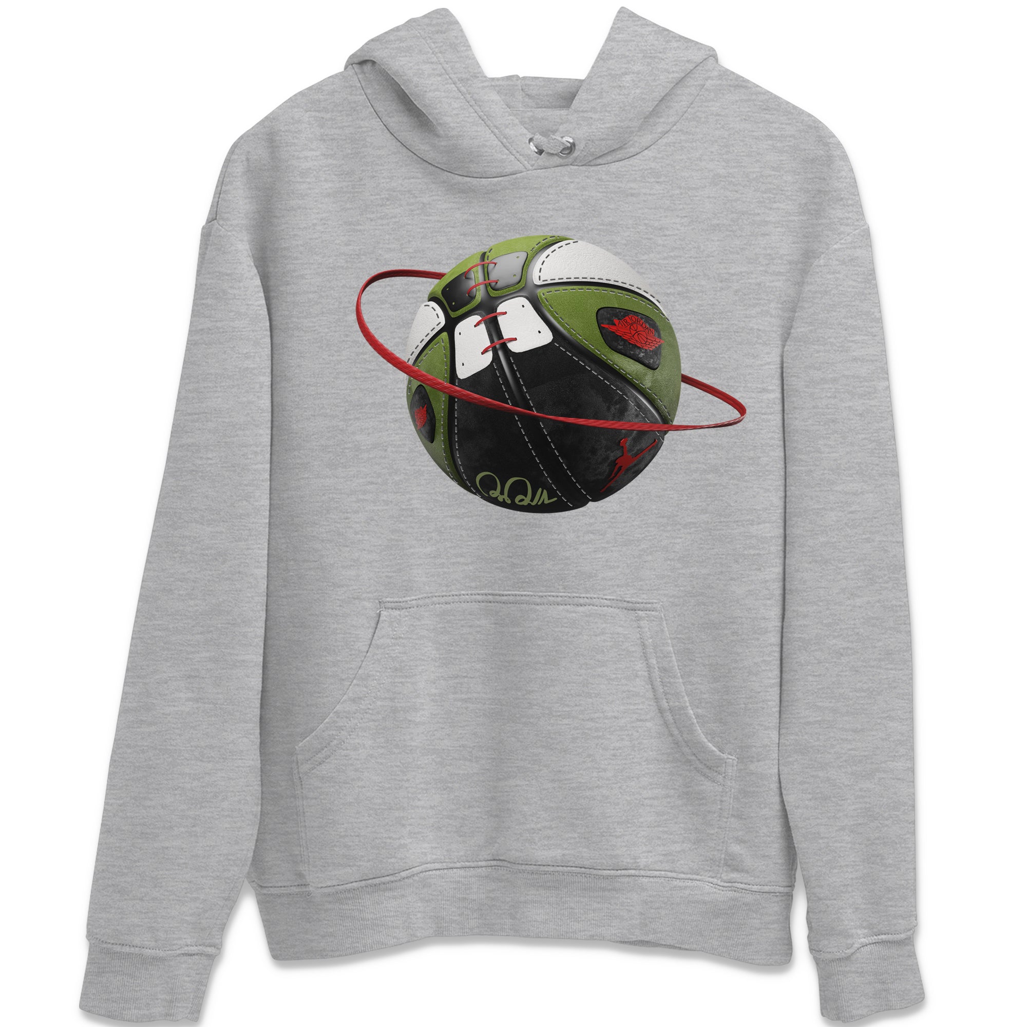 Air Jordan 1 Travis Scott Olive Sneaker Match Tees Basketball Planet Streetwear Sneaker Shirt AJ1 OG Travis Scott Olive Sneaker Release Tees Unisex Shirts Heather Grey 2