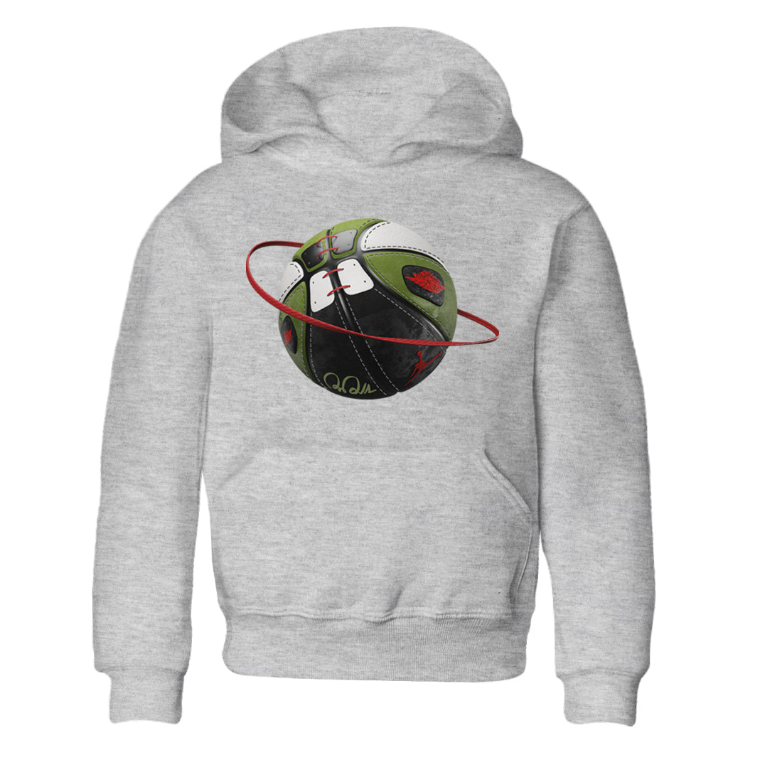 Air Jordan 1 Travis Scott Olive Sneaker Match Tees Basketball Planet Streetwear Sneaker Shirt AJ1 OG Travis Scott Olive Sneaker Release Tees Kids Shirts Heather Grey 2