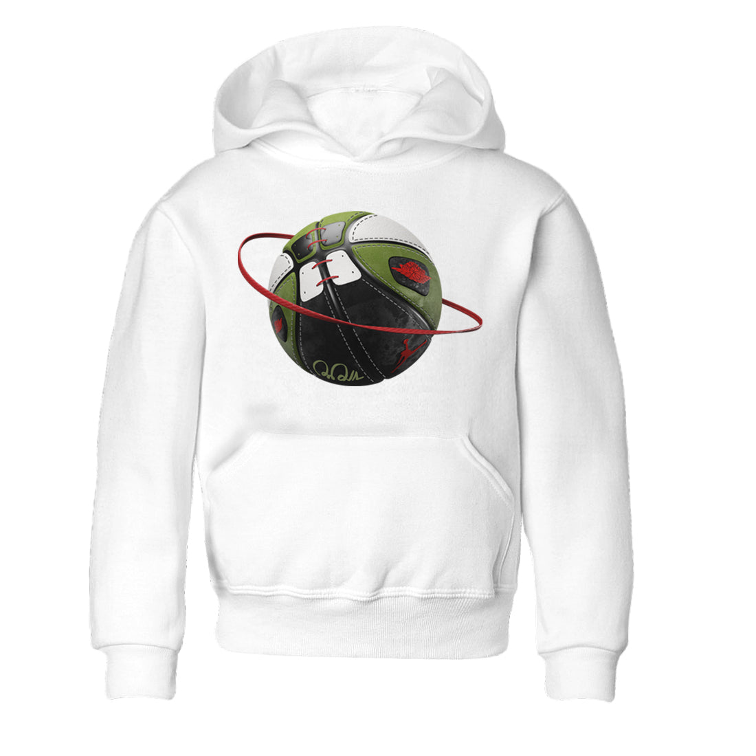 Air Jordan 1 Travis Scott Olive Sneaker Match Tees Basketball Planet Streetwear Sneaker Shirt AJ1 OG Travis Scott Olive Sneaker Release Tees Kids Shirts White 2
