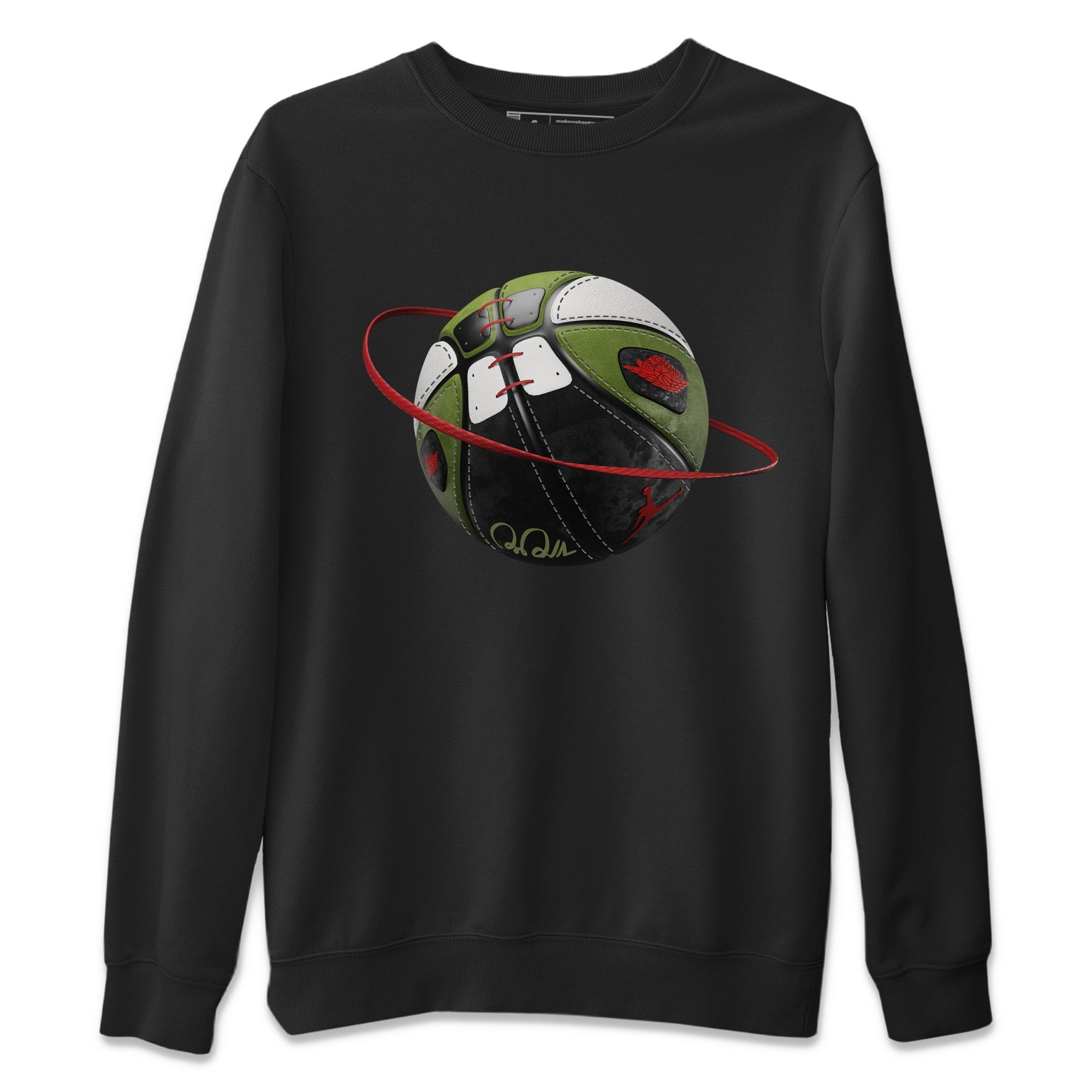 Air Jordan 1 Travis Scott Olive Sneaker Match Tees Basketball Planet Streetwear Sneaker Shirt AJ1 OG Travis Scott Olive Sneaker Release Tees Unisex Shirts Black 2