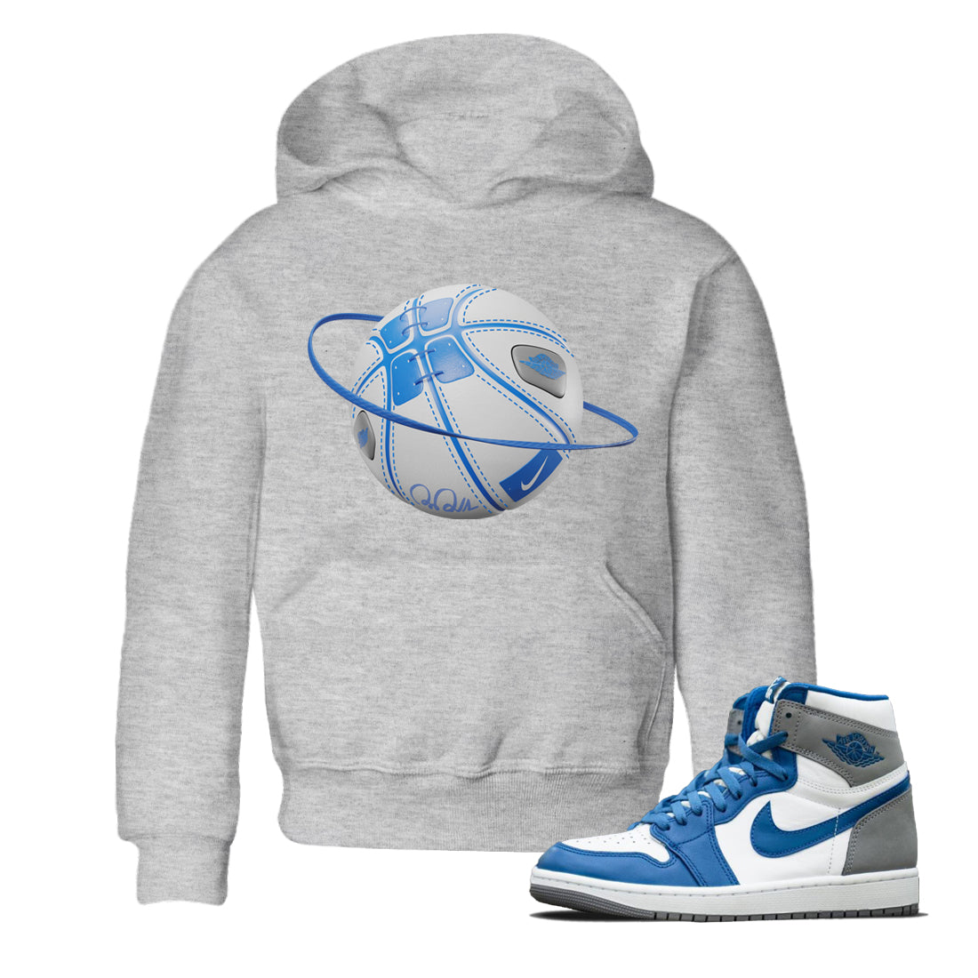 Jordan 1 True Blue Sneaker Matching T-Shirt Basketball Planet Sneaker Tees Jordan 1 True Blue Sneaker Release Tees Kids Shirts
