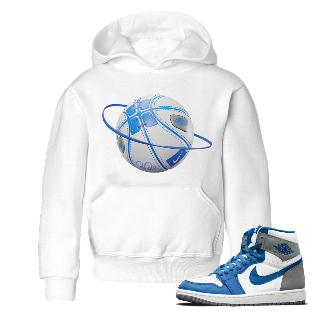 Jordan 1 True Blue Sneaker Matching T-Shirt Basketball Planet Sneaker Tees Jordan 1 True Blue Sneaker Release Tees Kids Shirts