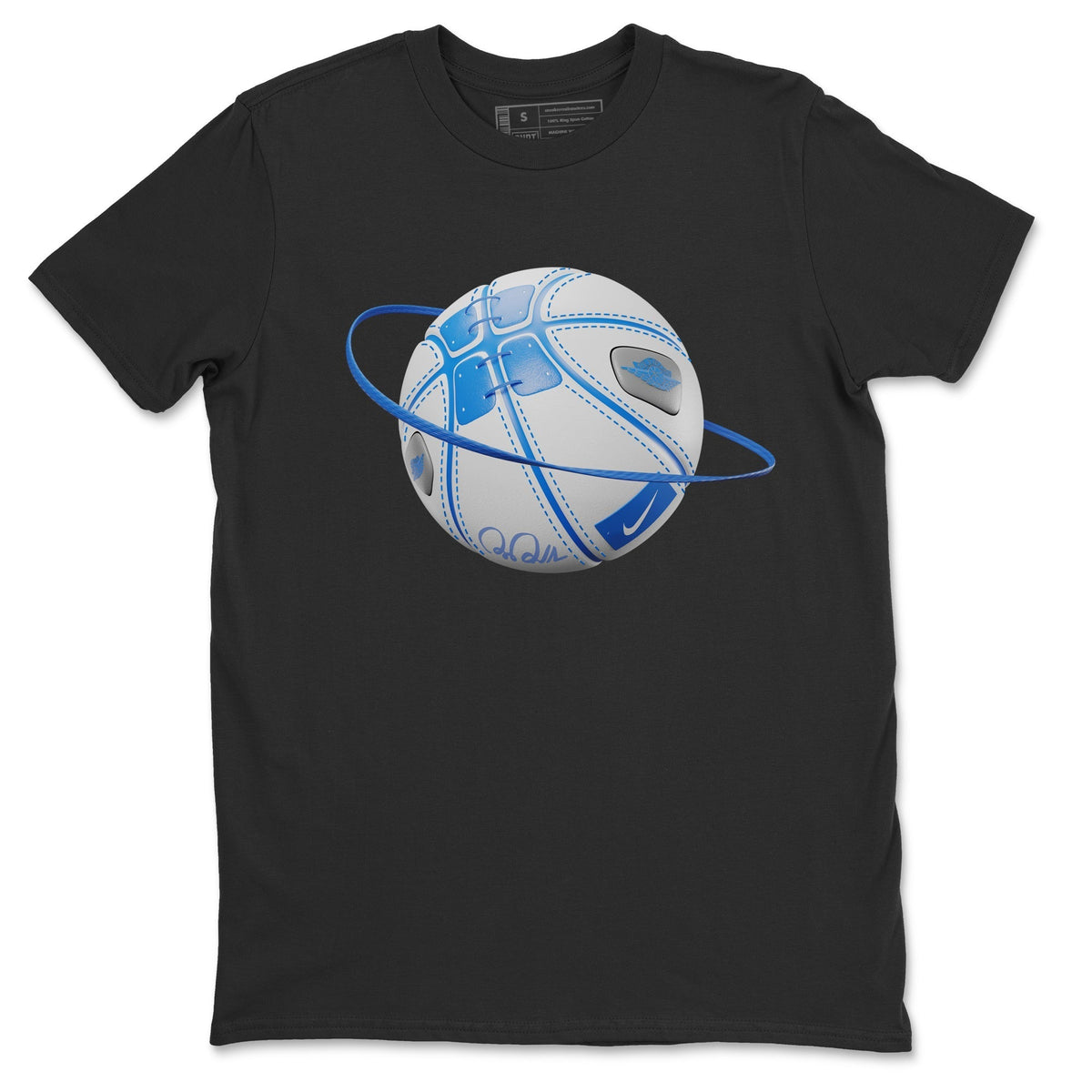 Jordan 1 True Blue Sneaker Matching T-Shirt Basketball Planet Sneaker Tees Jordan 1 True Blue Sneaker Release Tees Crew Neck Tees