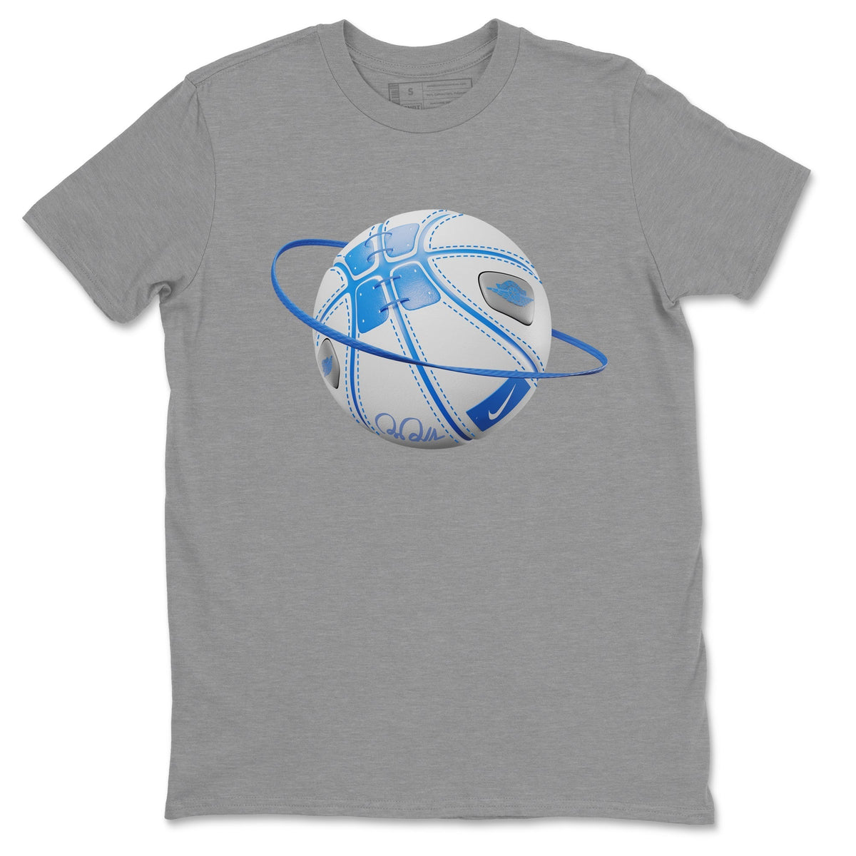Jordan 1 True Blue Sneaker Matching T-Shirt Basketball Planet Sneaker Tees Jordan 1 True Blue Sneaker Release Tees Crew Neck Tees