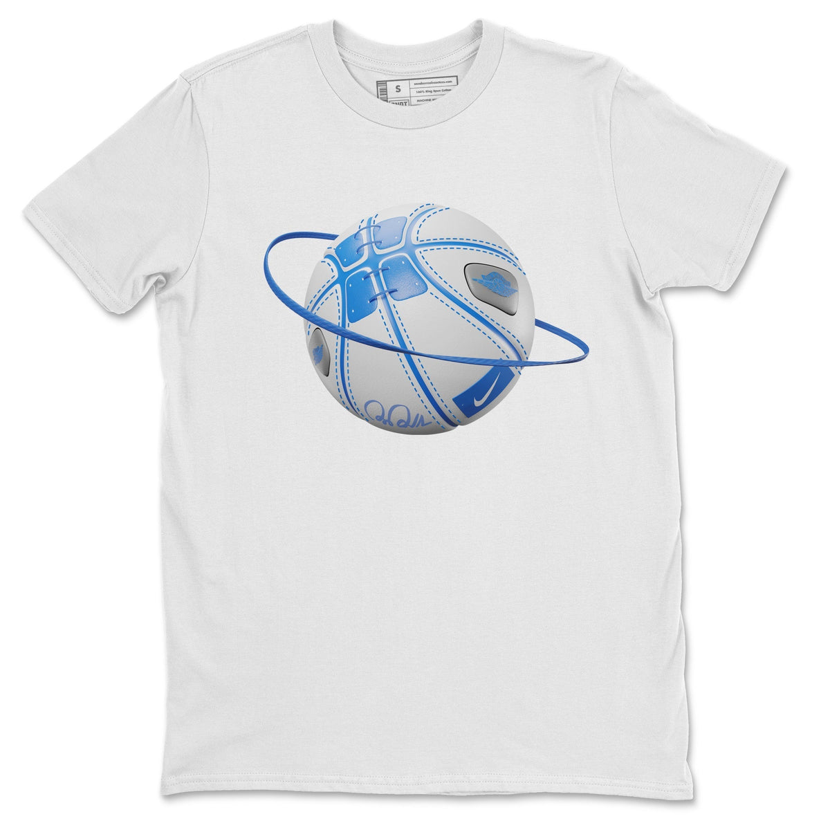 Jordan 1 True Blue Sneaker Matching T-Shirt Basketball Planet Sneaker Tees Jordan 1 True Blue Sneaker Release Tees Crew Neck Tees