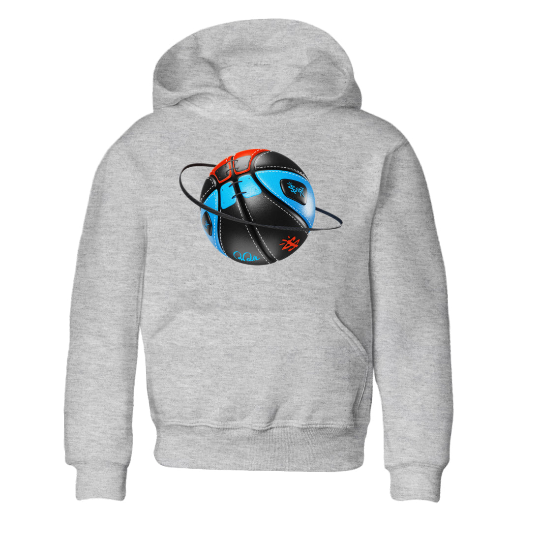 Air Jordan 1 UNC to Chicago Sneaker Match Tees Basketball Planet Streetwear Sneaker Shirt AJ1 UNC to Chicago Sneaker Release Tees Kids Shirts Heather Grey 2
