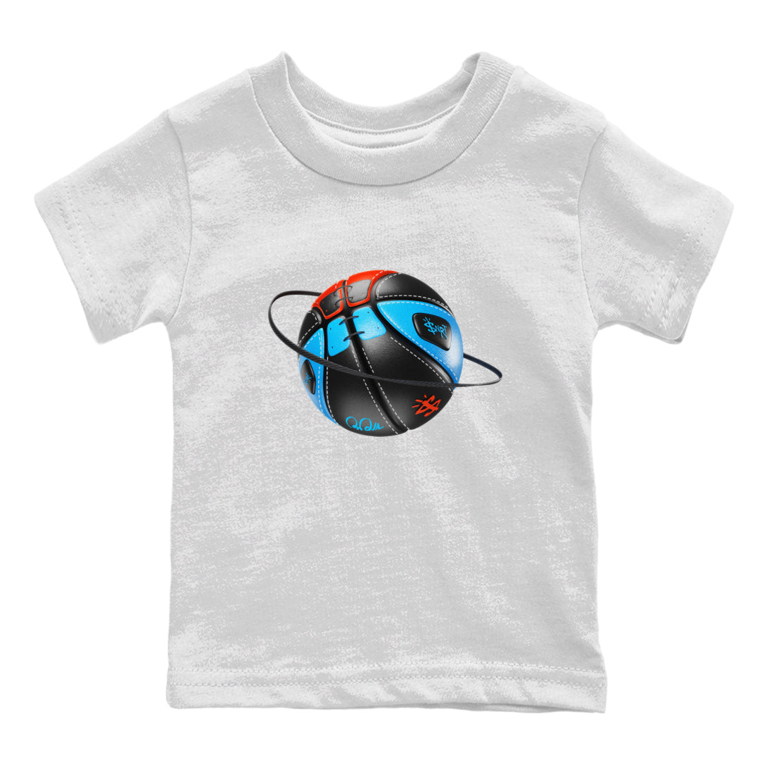 Air Jordan 1 UNC to Chicago Sneaker Match Tees Basketball Planet Streetwear Sneaker Shirt AJ1 UNC to Chicago Sneaker Release Tees Kids Shirts White 2