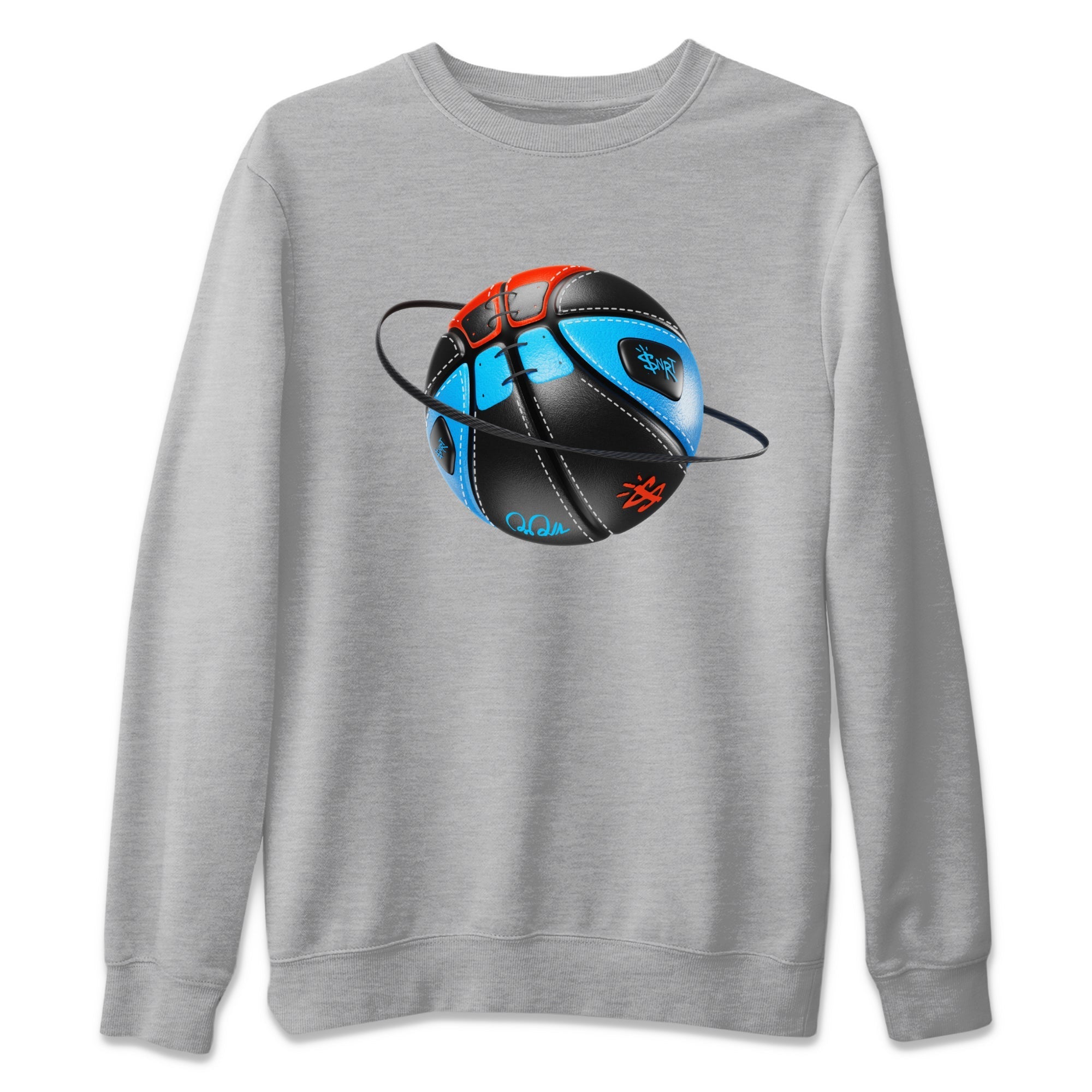 Air Jordan 1 UNC to Chicago Sneaker Match Tees Basketball Planet Streetwear Sneaker Shirt AJ1 UNC to Chicago Sneaker Release Tees Unisex Shirts Heather Grey 2