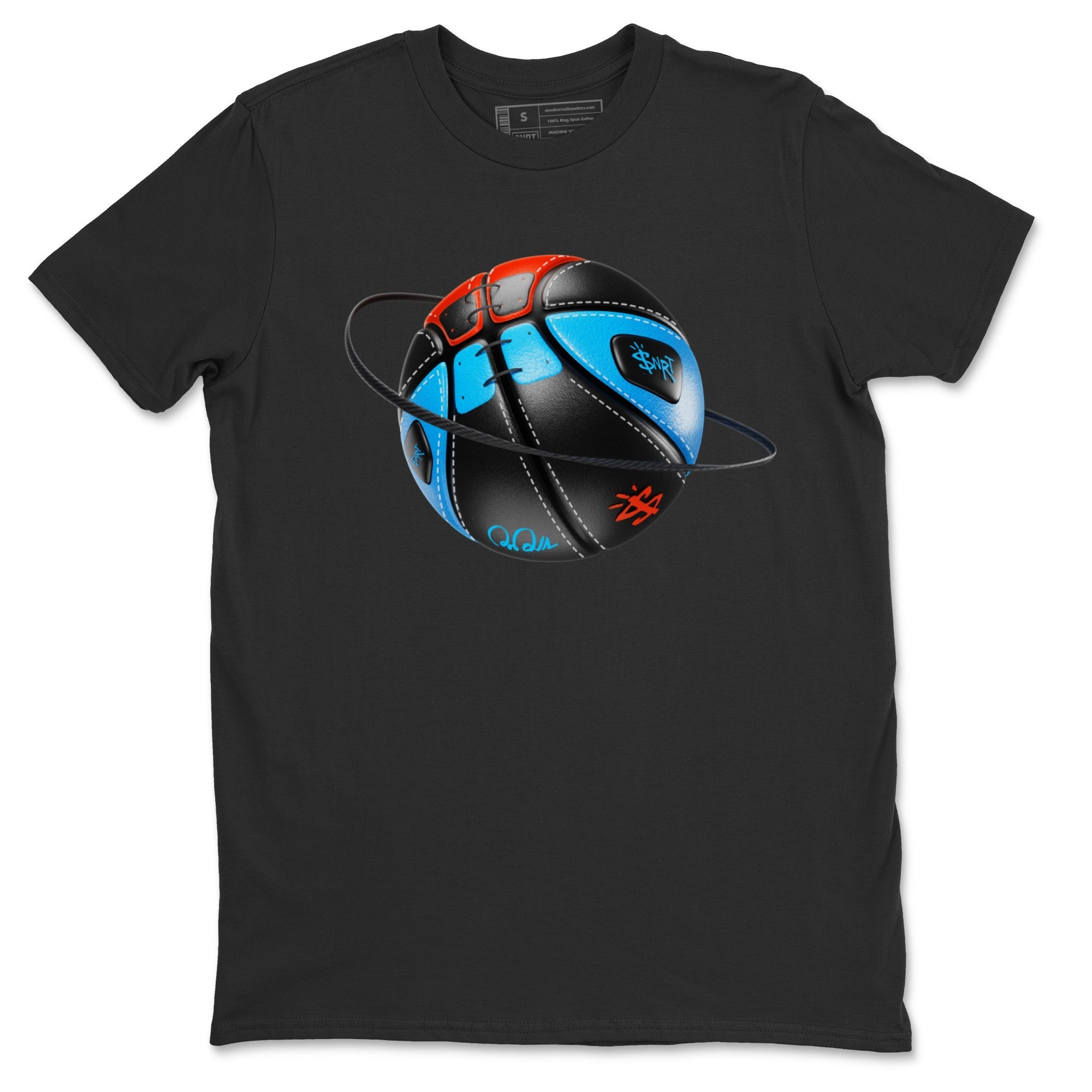 Air Jordan 1 UNC to Chicago Sneaker Match Tees Basketball Planet Streetwear Sneaker Shirt AJ1 UNC to Chicago Sneaker Release Tees Unisex Shirts Black 2