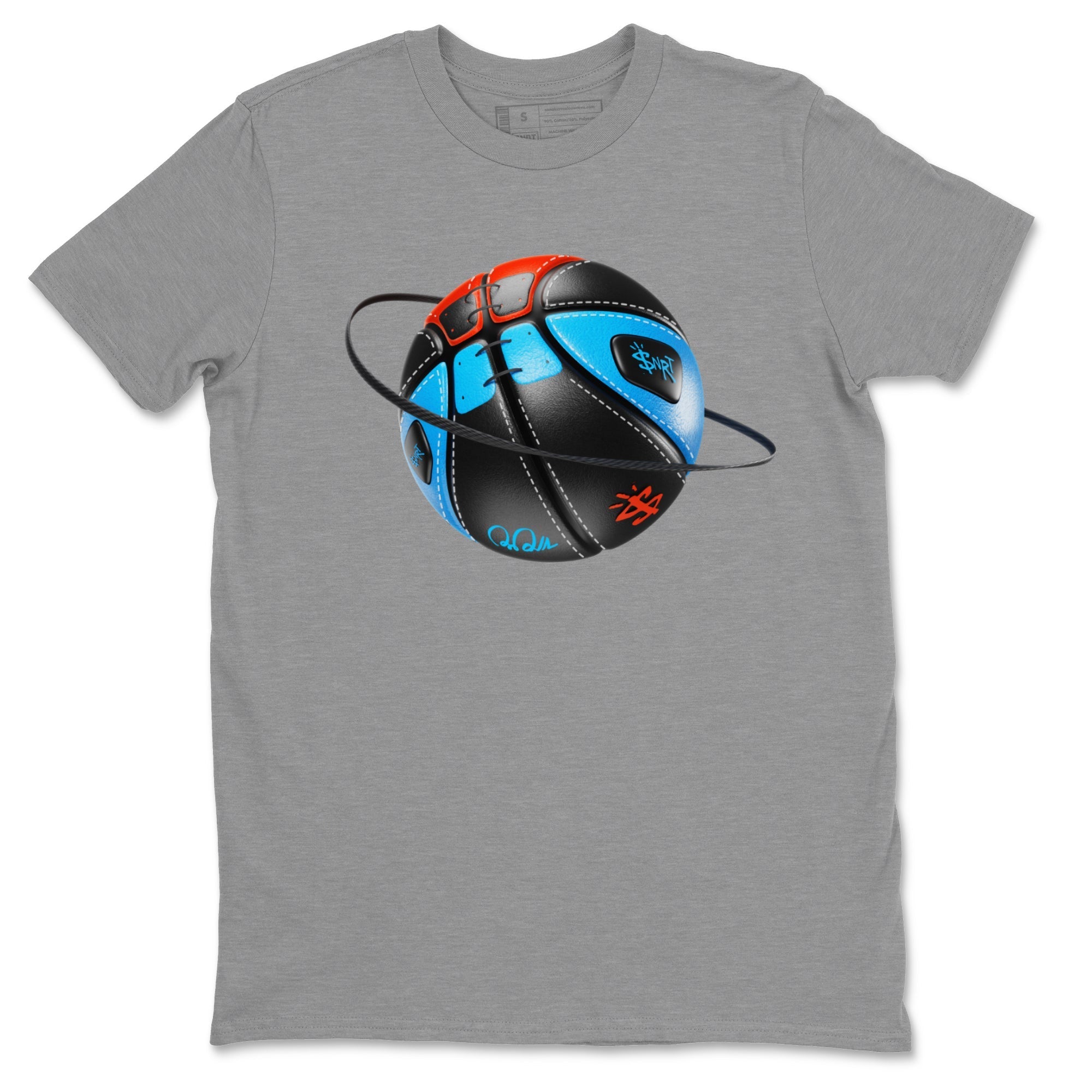 Air Jordan 1 UNC to Chicago Sneaker Match Tees Basketball Planet Streetwear Sneaker Shirt AJ1 UNC to Chicago Sneaker Release Tees Unisex Shirts Heather Grey 2