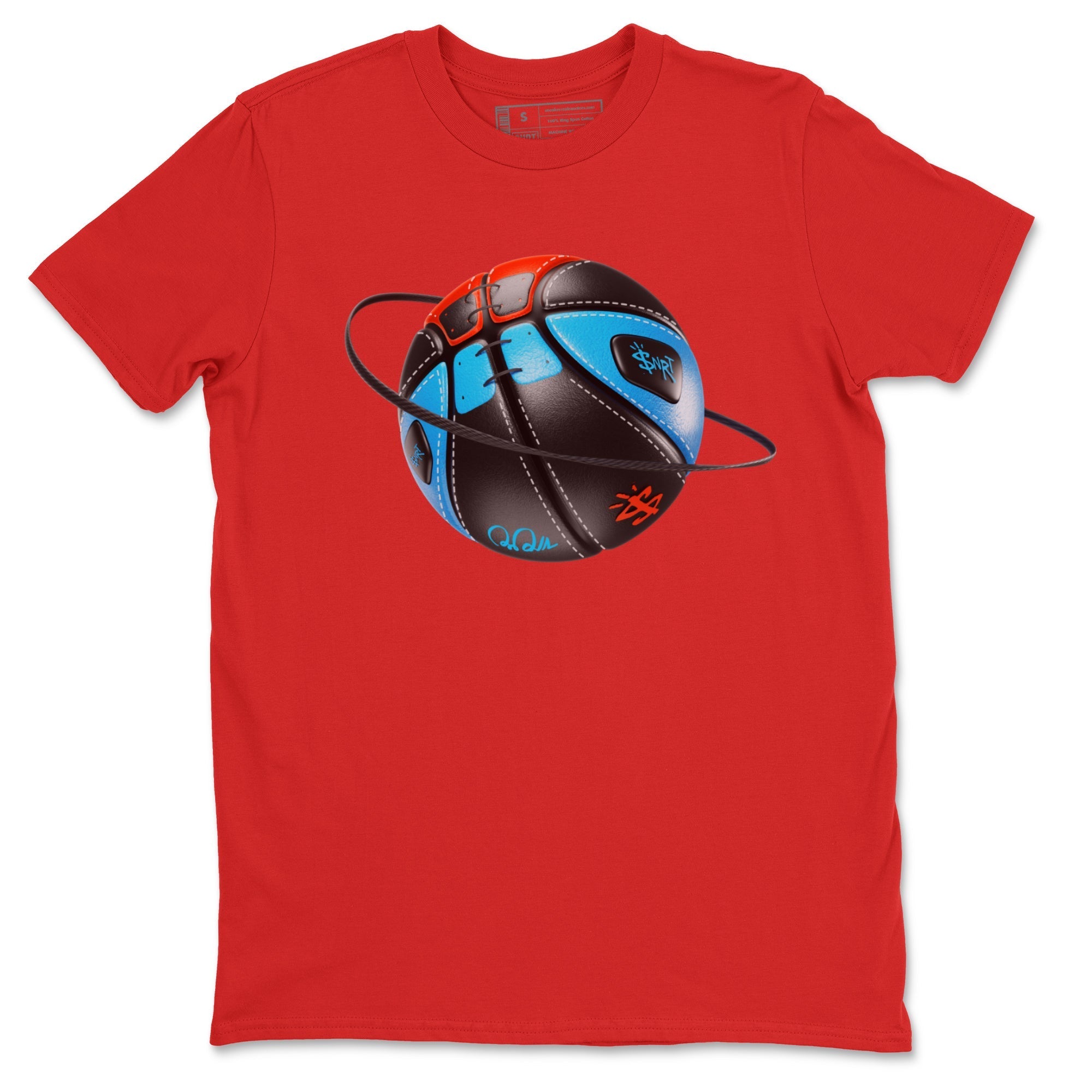 Air Jordan 1 UNC to Chicago Sneaker Match Tees Basketball Planet Streetwear Sneaker Shirt AJ1 UNC to Chicago Sneaker Release Tees Unisex Shirts Red 2