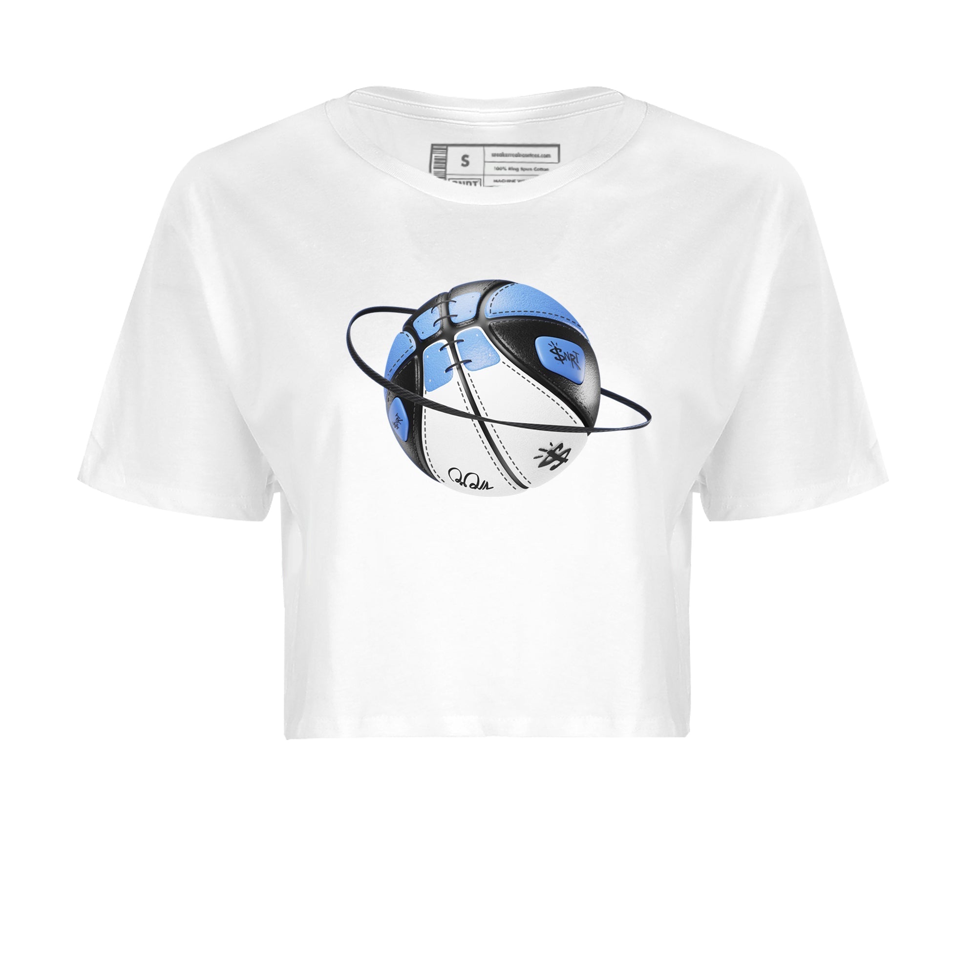 Air Jordan 1 Retro High OG UNC Toe Shirt to match Jordans Basketball Planet Streetwear Sneaker Shirt 1s UNC Toe Drip Gear Zone Sneaker Matching Clothing Crop T-Shirts White 2
