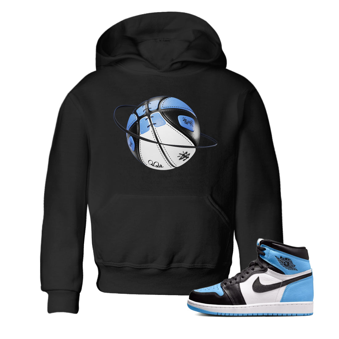 Air Jordan 1 Retro High OG UNC Toe Shirt to match Jordans Basketball Planet Streetwear Sneaker Shirt 1s UNC Toe Drip Gear Zone Sneaker Matching Clothing Kids and Baby Tees Black 1