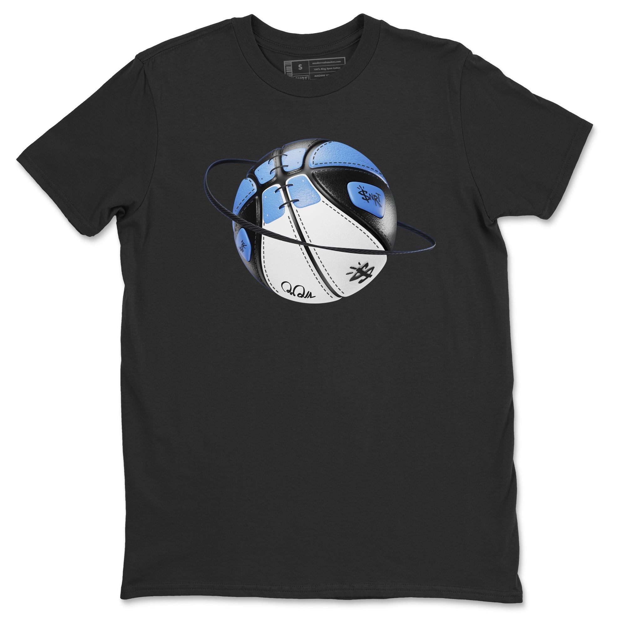 Air Jordan 1 Retro High OG UNC Toe Shirt to match Jordans Basketball Planet Streetwear Sneaker Shirt 1s UNC Toe Drip Gear Zone Sneaker Matching Clothing Crew Neck T-Shirts Black 2