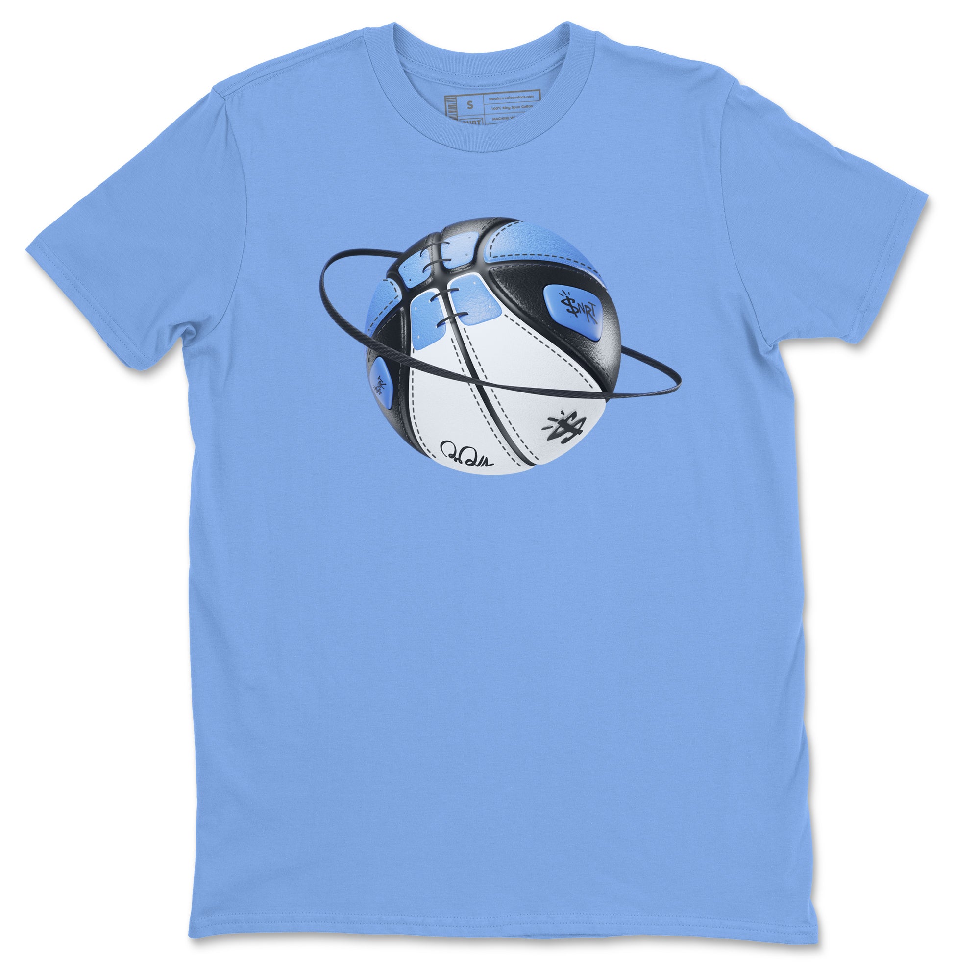Air Jordan 1 Retro High OG UNC Toe Shirt to match Jordans Basketball Planet Streetwear Sneaker Shirt 1s UNC Toe Drip Gear Zone Sneaker Matching Clothing Crew Neck T-Shirts Carolina Blue 2