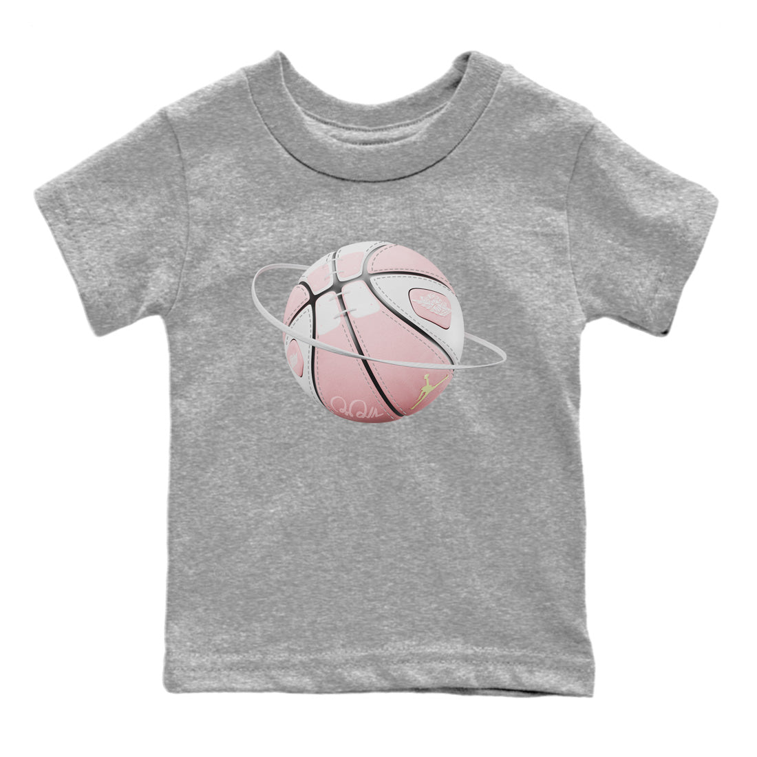 AJ1 Retro High OG Washed Pink Sneaker Match Tees Basketball Planet Streetwear Sneaker Shirt AJ1 Retro High OG Washed Pink Sneaker Release Tees Kids Shirts Heather Grey 2