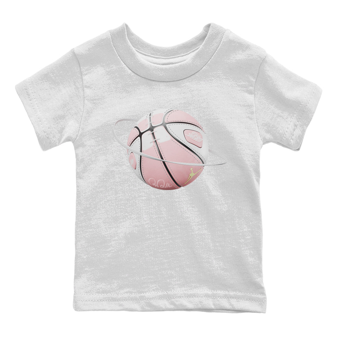 AJ1 Retro High OG Washed Pink Sneaker Match Tees Basketball Planet Streetwear Sneaker Shirt AJ1 Retro High OG Washed Pink Sneaker Release Tees Kids Shirts White 2