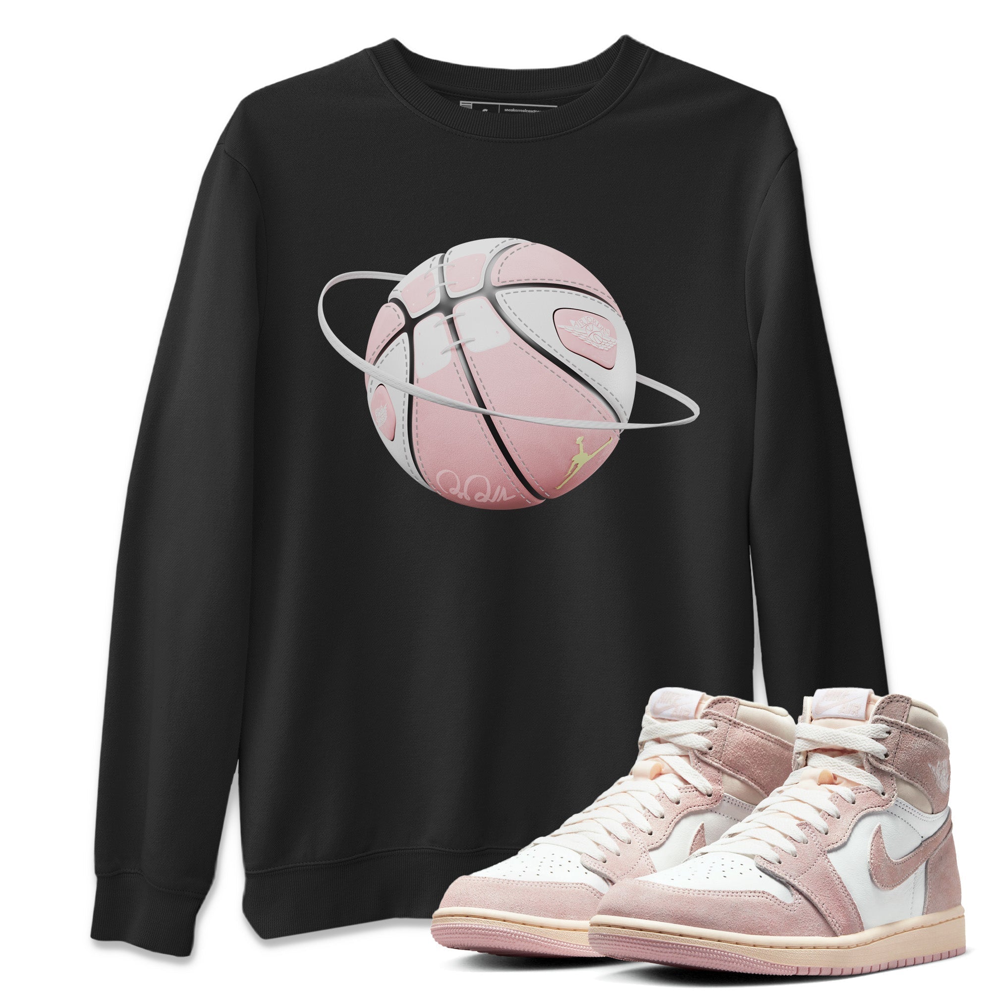 AJ1 Retro High OG Washed Pink Sneaker Match Tees Basketball Planet Streetwear Sneaker Shirt AJ1 Retro High OG Washed Pink Sneaker Release Tees Unisex Shirts Black 1