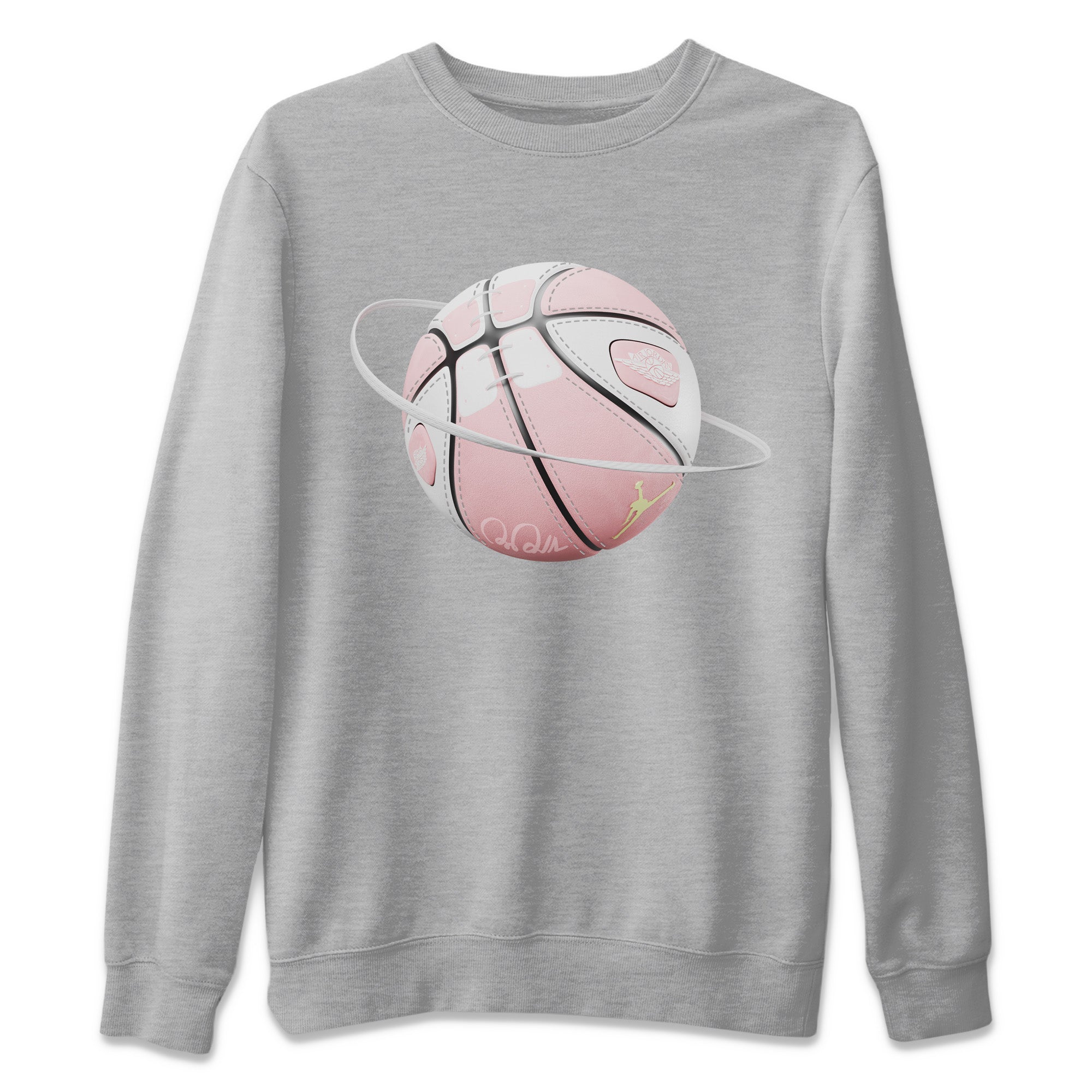 AJ1 Retro High OG Washed Pink Sneaker Match Tees Basketball Planet Streetwear Sneaker Shirt AJ1 Retro High OG Washed Pink Sneaker Release Tees Unisex Shirts Heather Grey 2