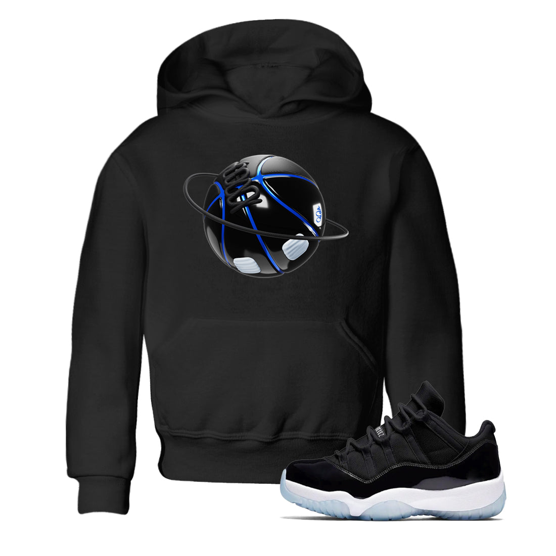 Air Jordan 11 Space shirt to match jordans Basketball Planet sneaker tees AJ11 Space Drip Gear Zone baby toddler Black 1 cotton Shirt