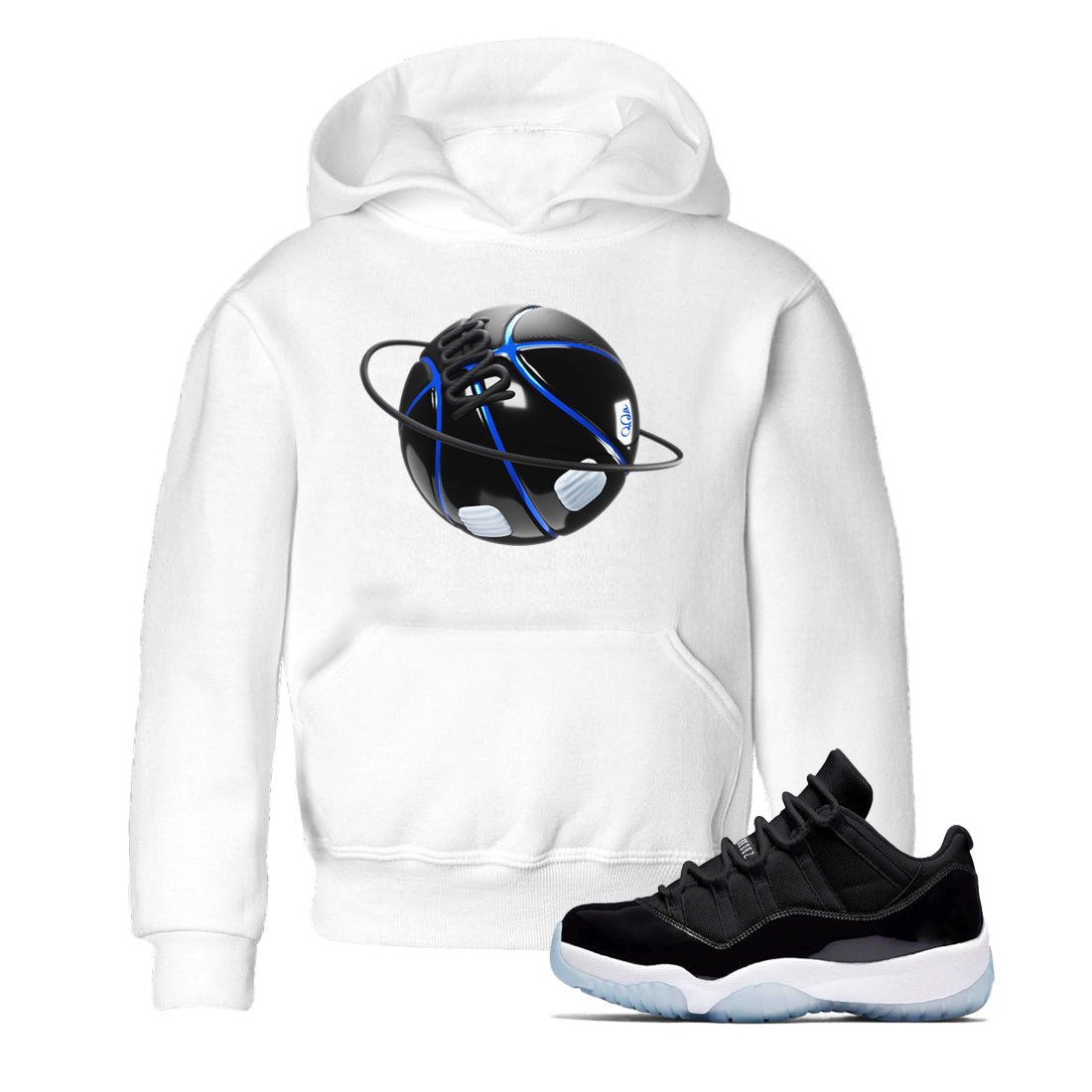 Air Jordan 11 Space shirt to match jordans Basketball Planet sneaker tees AJ11 Space Drip Gear Zone baby toddler White 1 cotton Shirt