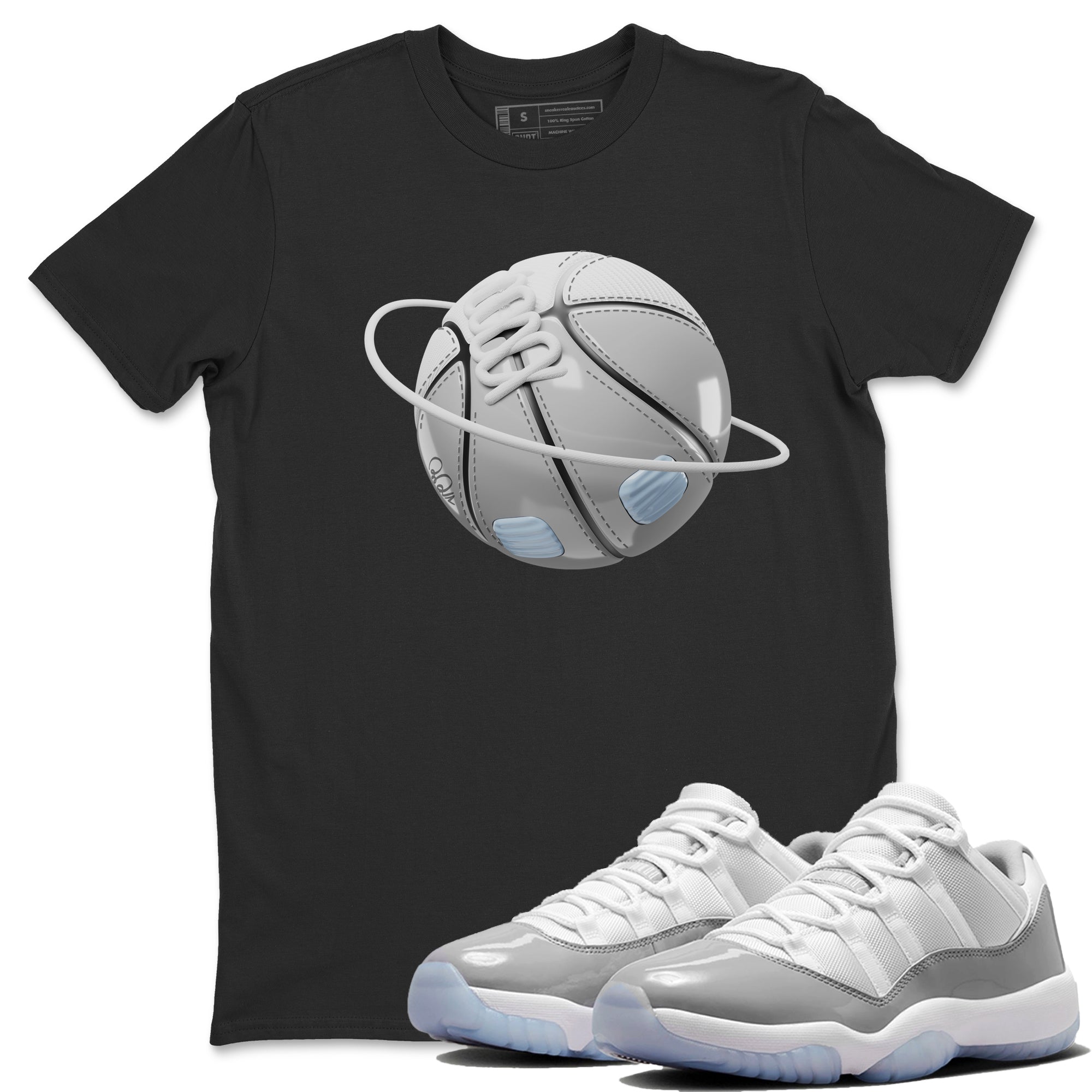 Air Jordan 11 White Cement Sneaker Match Tees Basketball Planet Streetwear Sneaker Shirt Air Jordan 11 Cement Grey Sneaker Release Tees Unisex Shirts Black 1