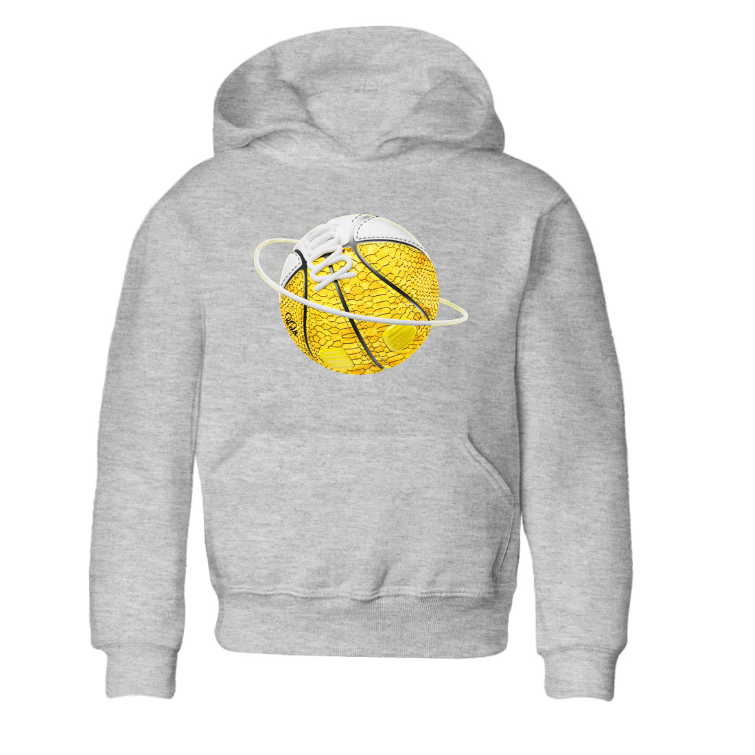 Air Jordan 11 Yellow Python Sneaker Match Tees Basketball Planet Streetwear Sneaker Shirt AJ11 Yellow Python Sneaker Release Tees Kids Shirts Heather Grey 2