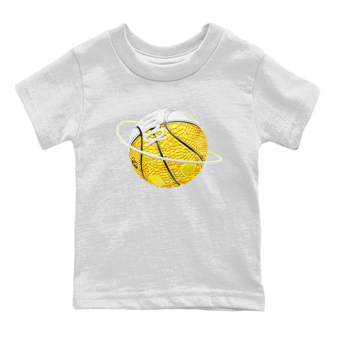 Air Jordan 11 Yellow Python Sneaker Match Tees Basketball Planet Streetwear Sneaker Shirt AJ11 Yellow Python Sneaker Release Tees Kids Shirts White 2