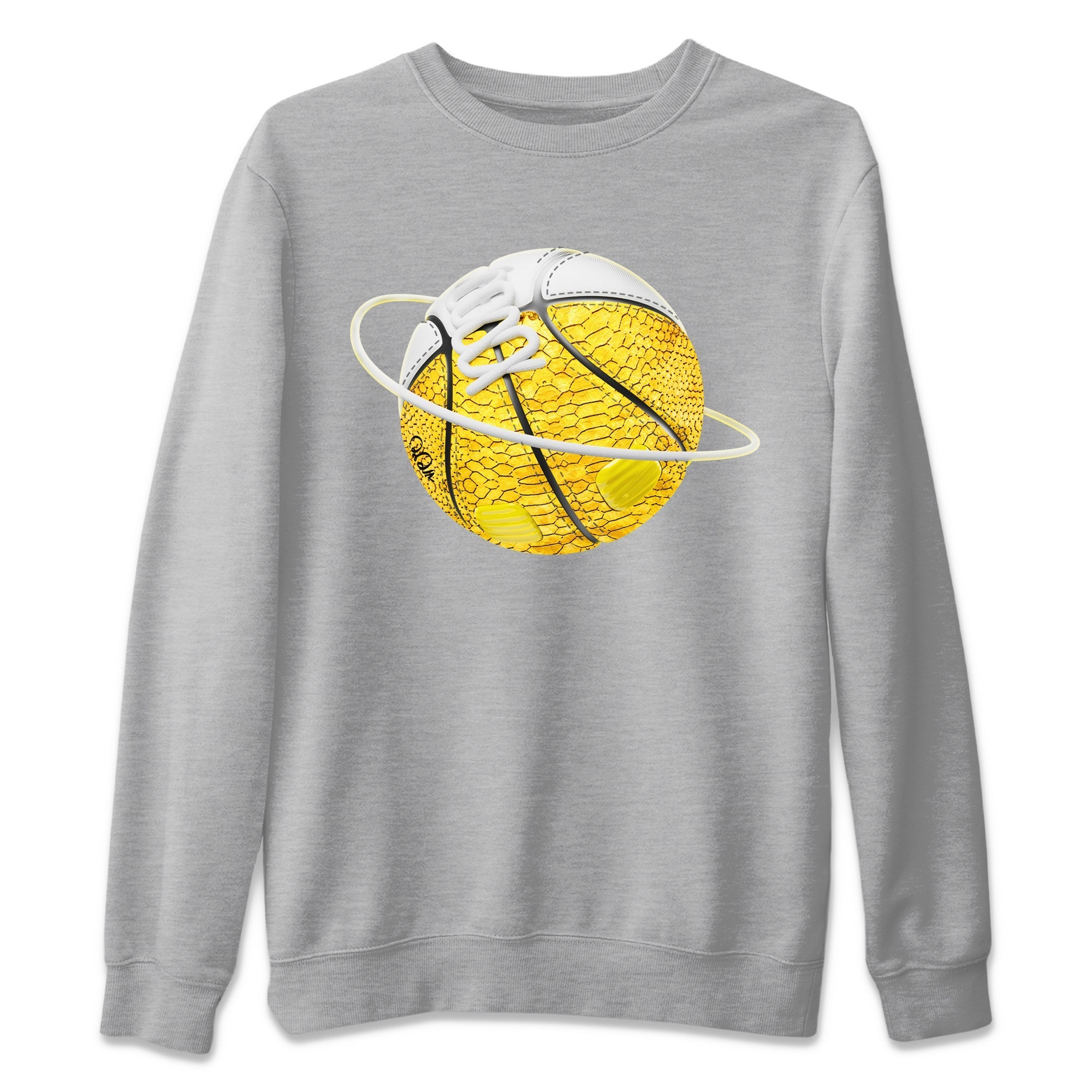 Air Jordan 11 Yellow Python Sneaker Match Tees Basketball Planet Streetwear Sneaker Shirt AJ11 Yellow Python Sneaker Release Tees Unisex Shirts Heather Grey 2