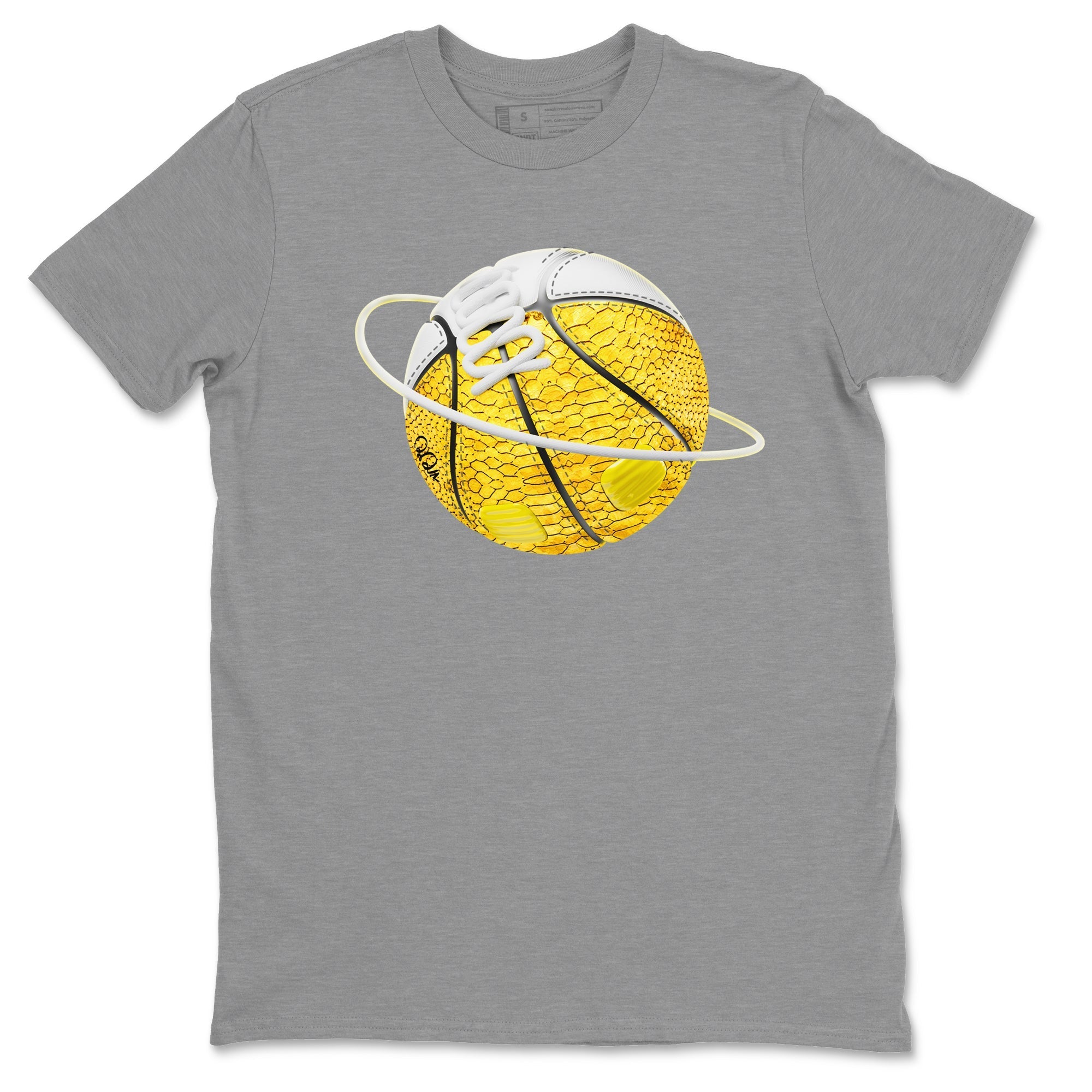 Air Jordan 11 Yellow Python Sneaker Match Tees Basketball Planet Streetwear Sneaker Shirt AJ11 Yellow Python Sneaker Release Tees Unisex Shirts Heather Grey 2