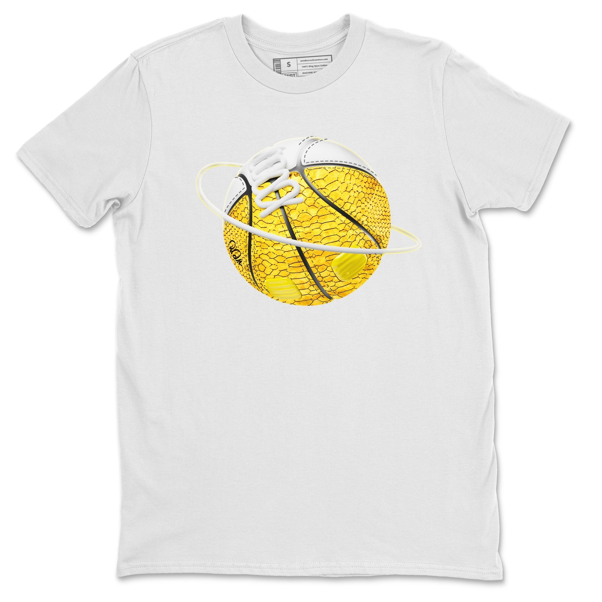 Air Jordan 11 Yellow Python Sneaker Match Tees Basketball Planet Streetwear Sneaker Shirt AJ11 Yellow Python Sneaker Release Tees Unisex Shirts White 2