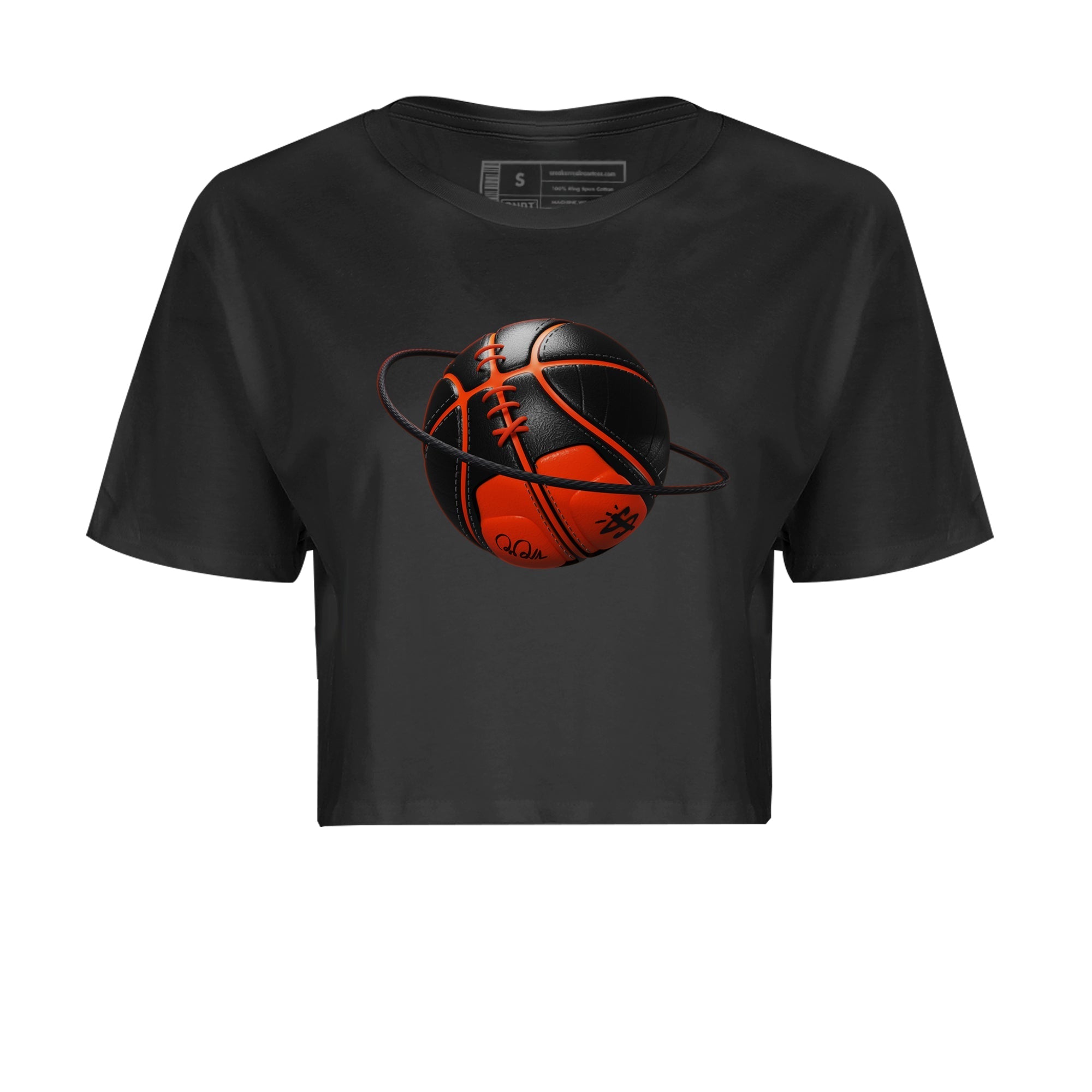 Air Jordan 12 Brilliant Orange Sneaker Match Tees Basketball Planet Streetwear Sneaker Shirt AJ12 Brilliant Orange Sneaker Release Tees Women's Shirts Black 2