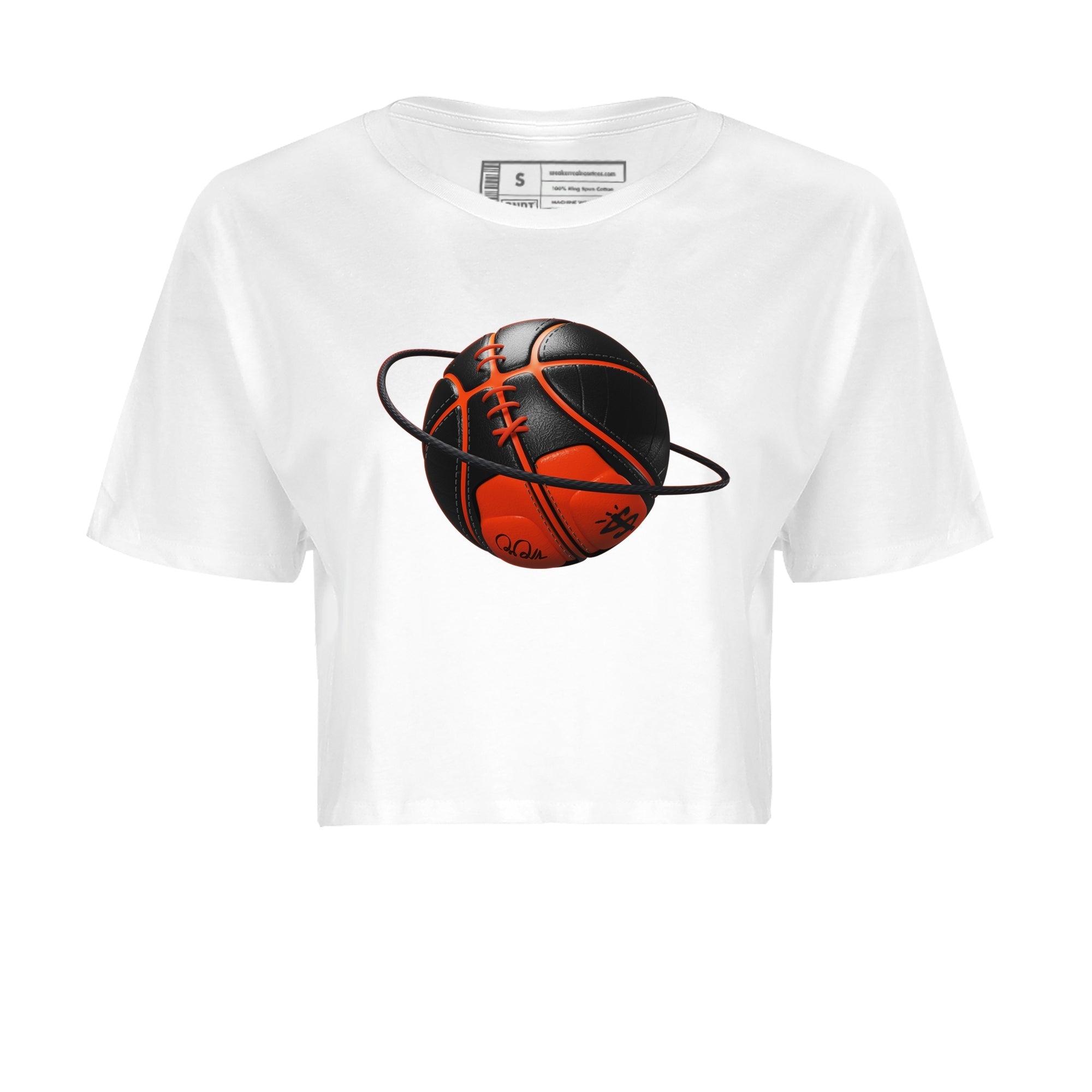 Air Jordan 12 Brilliant Orange Sneaker Match Tees Basketball Planet Streetwear Sneaker Shirt AJ12 Brilliant Orange Sneaker Release Tees Women's Shirts White 2