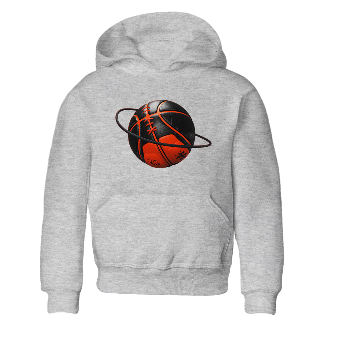 Air Jordan 12 Brilliant Orange Sneaker Match Tees Basketball Planet Streetwear Sneaker Shirt AJ12 Brilliant Orange Sneaker Release Tees Kids Shirts Heather Grey 2