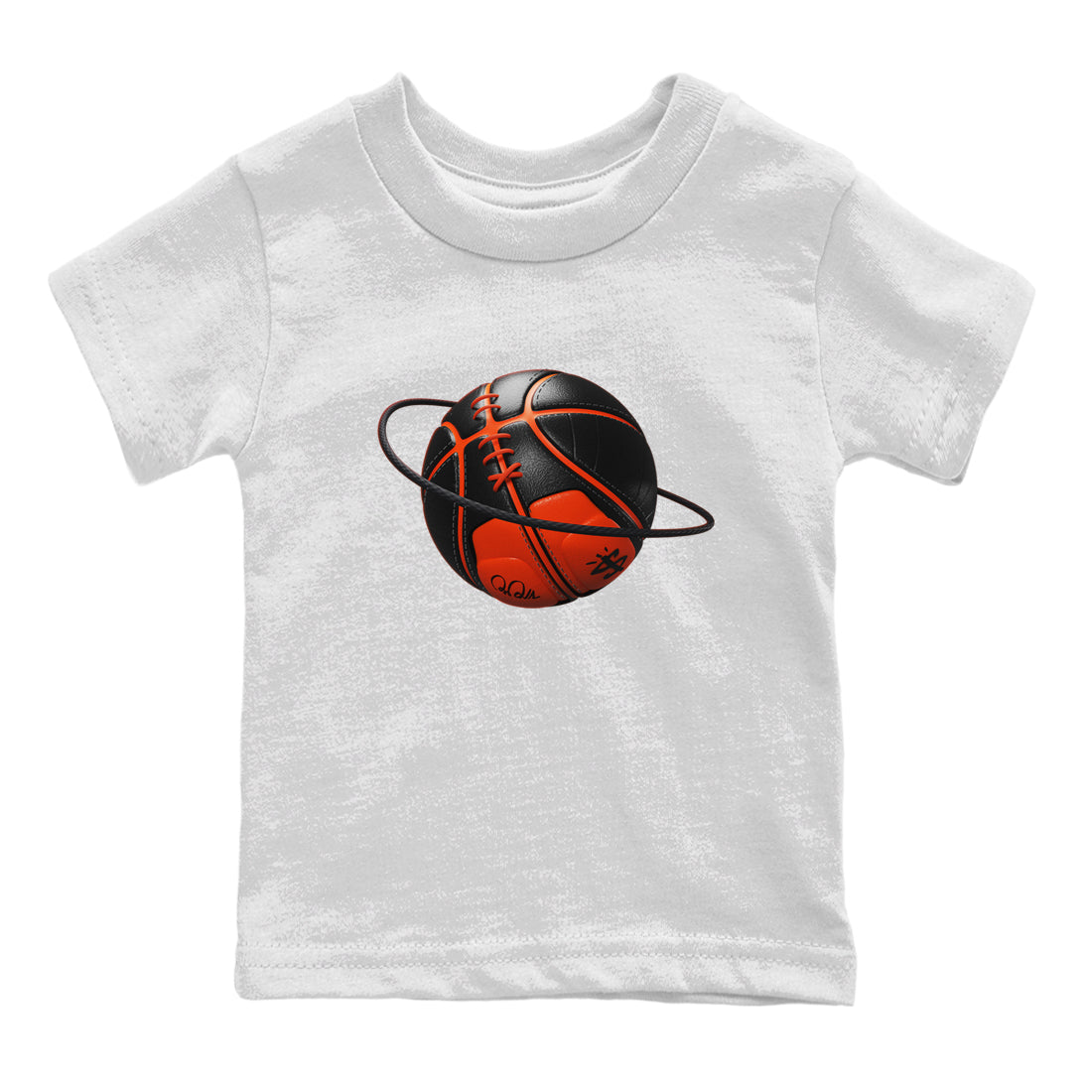 Air Jordan 12 Brilliant Orange Sneaker Match Tees Basketball Planet Streetwear Sneaker Shirt AJ12 Brilliant Orange Sneaker Release Tees Kids Shirts White 2