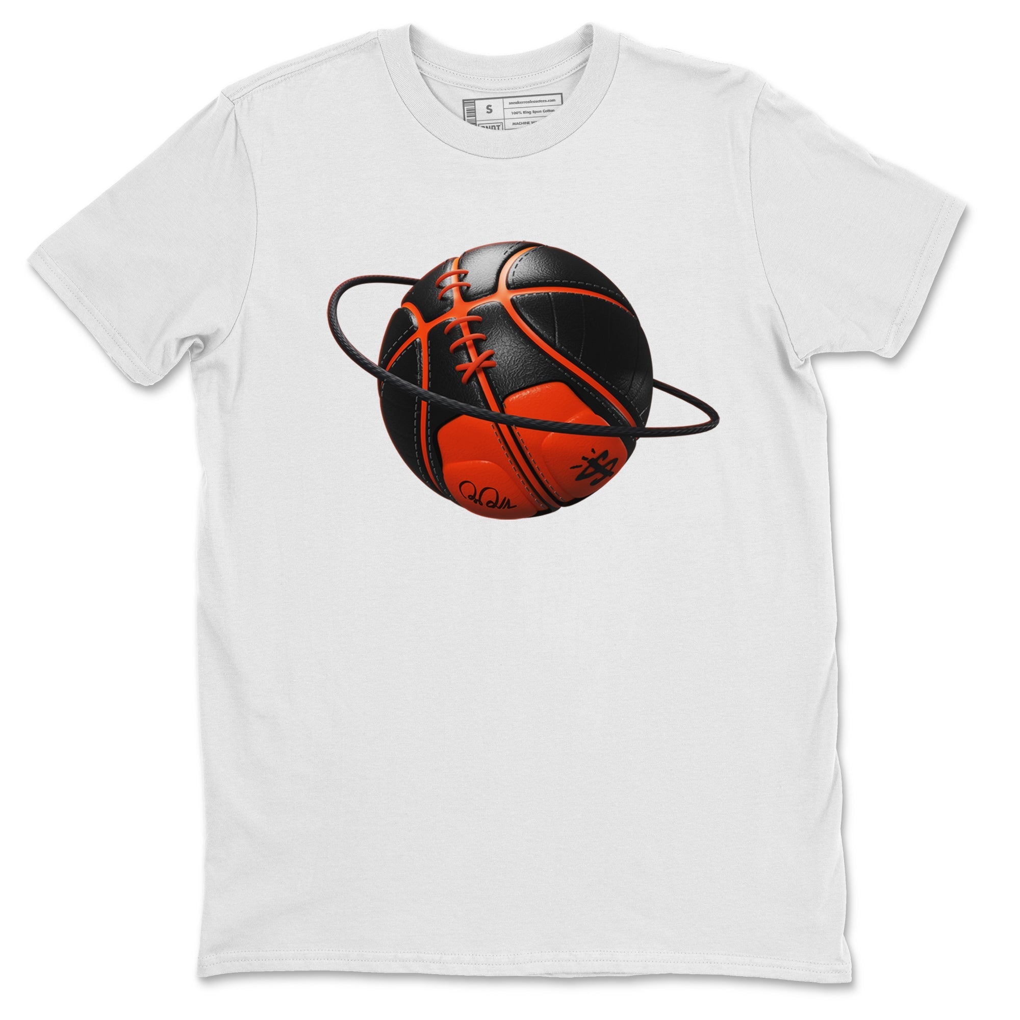 Air Jordan 12 Brilliant Orange Sneaker Match Tees Basketball Planet Streetwear Sneaker Shirt AJ12 Brilliant Orange Sneaker Release Tees Unisex Shirts White 2