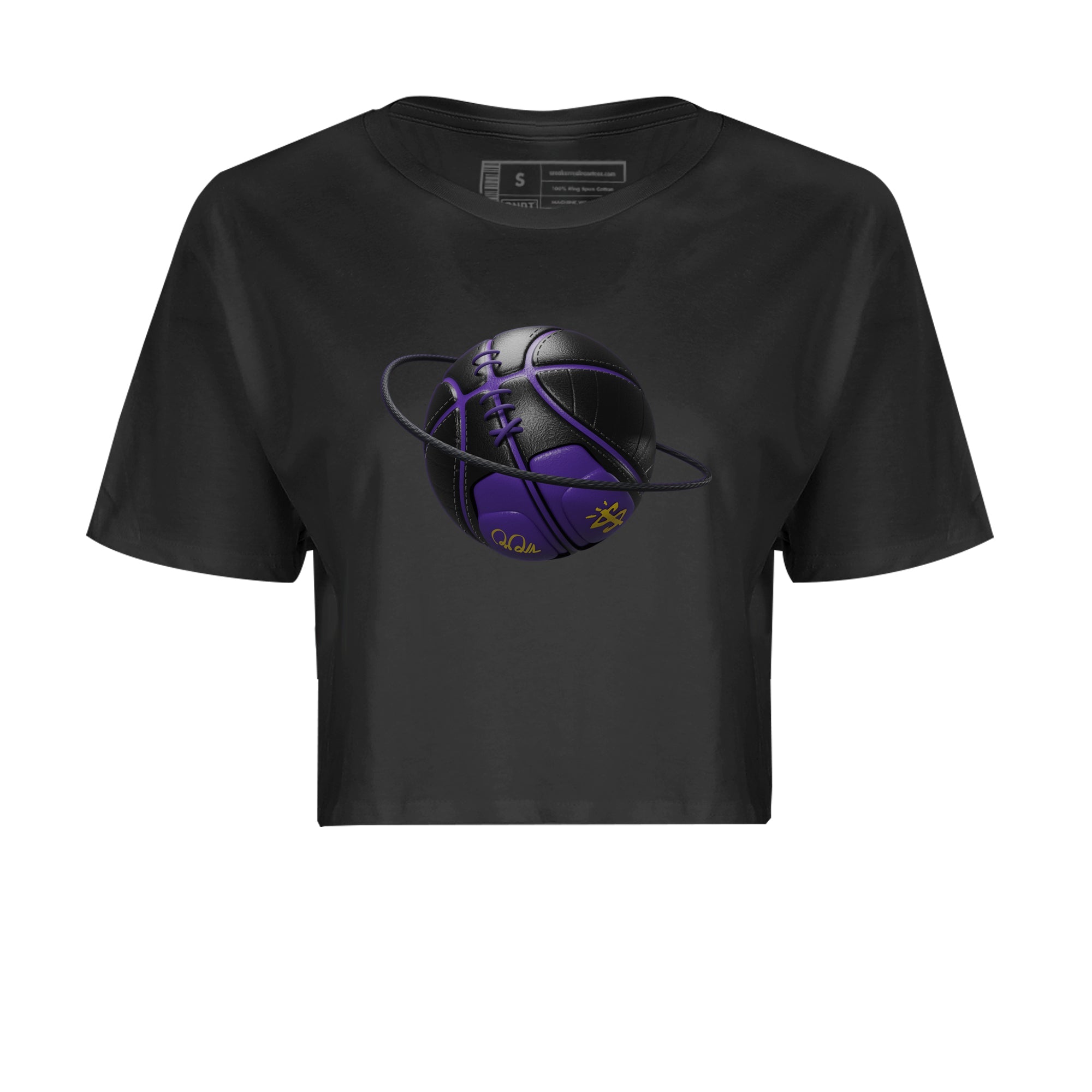Air Jordan 12 Field Purple Sneaker Match Tees Basketball Planet Streetwear Sneaker Shirt AJJordan 12 Lakers Sneaker Release Tees Women's Shirts Black 2