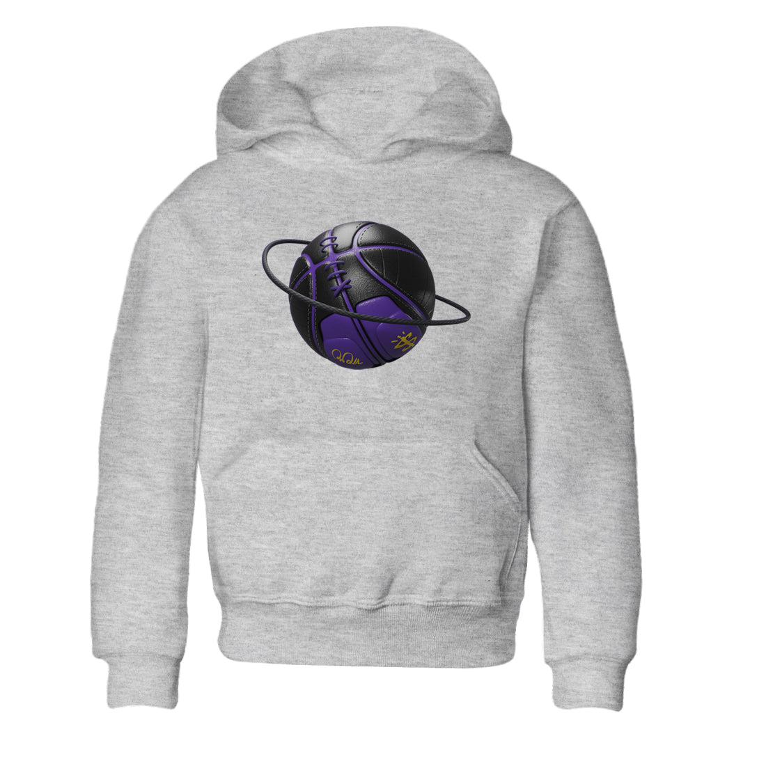 Air Jordan 12 Field Purple Sneaker Match Tees Basketball Planet Streetwear Sneaker Shirt AJJordan 12 Lakers Sneaker Release Tees Kids Shirts Heather Grey 2