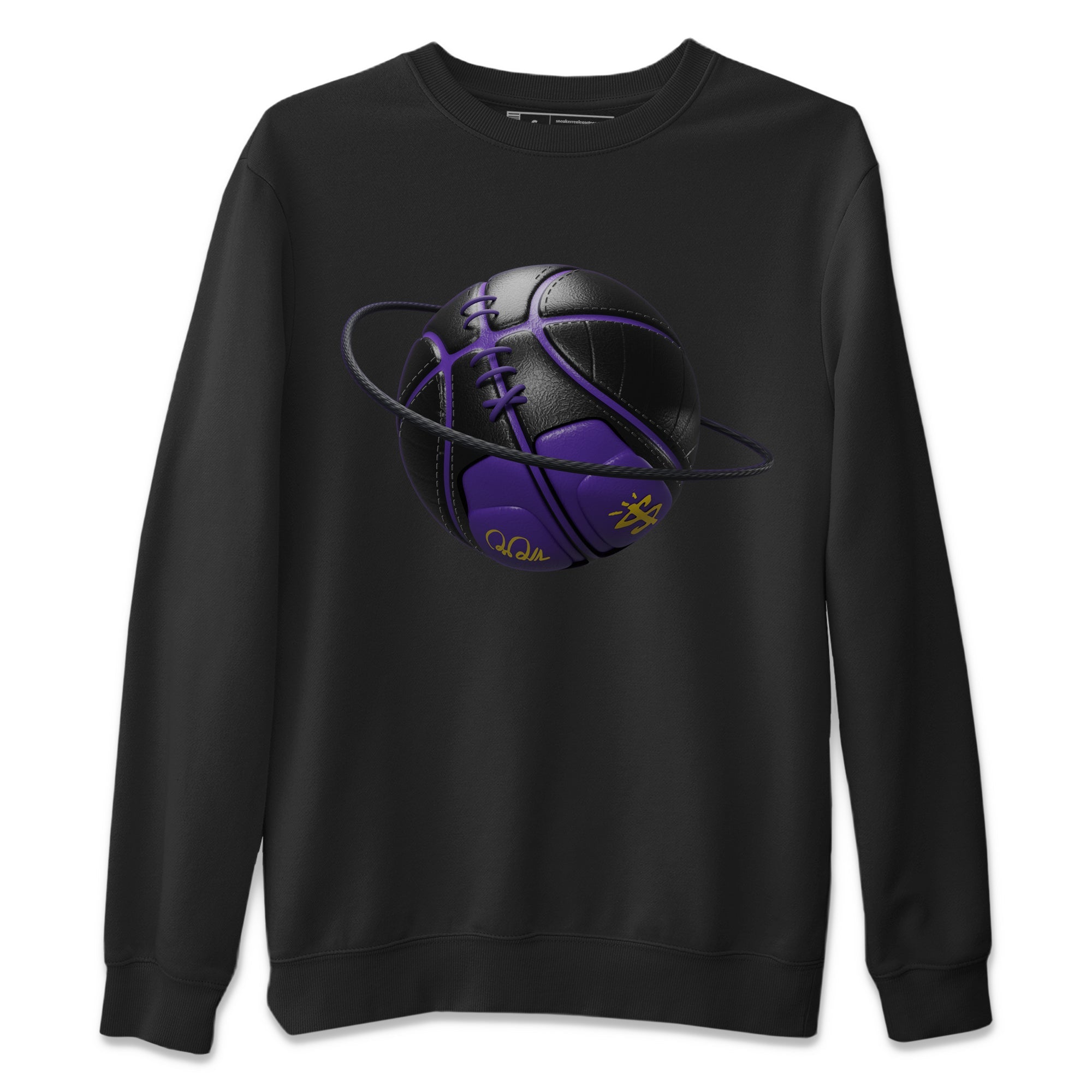 Air Jordan 12 Field Purple Sneaker Match Tees Basketball Planet Streetwear Sneaker Shirt AJJordan 12 Lakers Sneaker Release Tees Unisex Shirts Black 2
