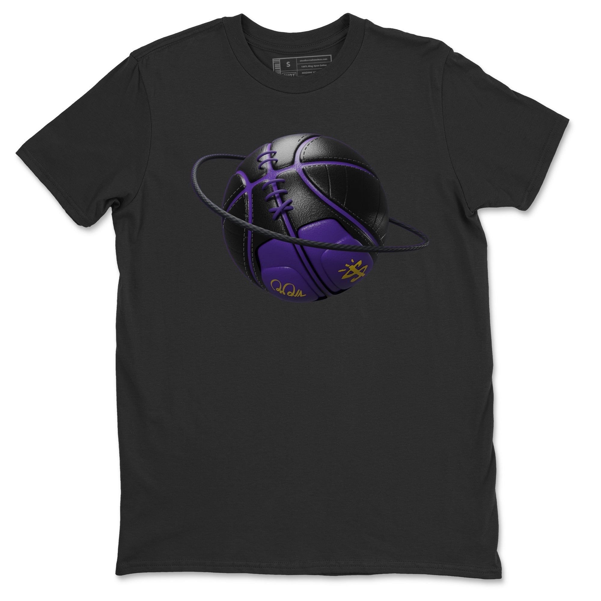 Air Jordan 12 Field Purple Sneaker Match Tees Basketball Planet Streetwear Sneaker Shirt AJJordan 12 Lakers Sneaker Release Tees Unisex Shirts Black 2