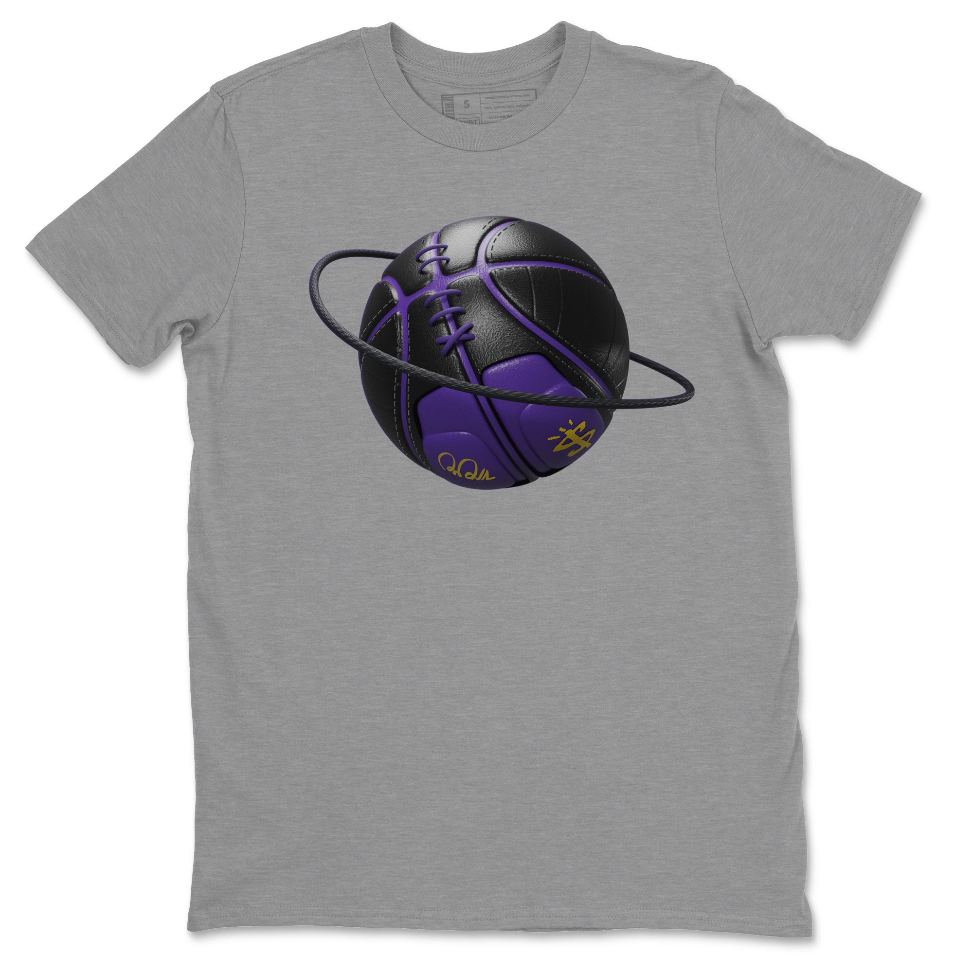Air Jordan 12 Field Purple Sneaker Match Tees Basketball Planet Streetwear Sneaker Shirt AJJordan 12 Lakers Sneaker Release Tees Unisex Shirts Heather Grey 2