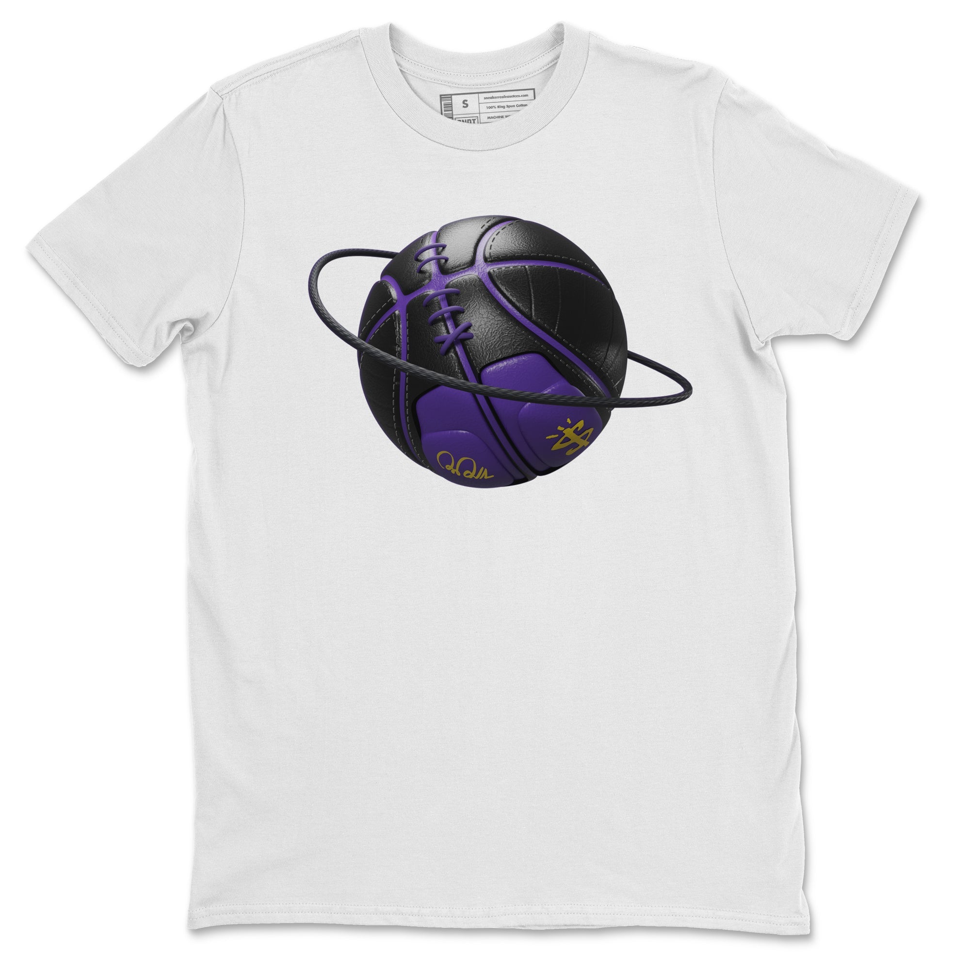 Air Jordan 12 Field Purple Sneaker Match Tees Basketball Planet Streetwear Sneaker Shirt AJJordan 12 Lakers Sneaker Release Tees Unisex Shirts White 2