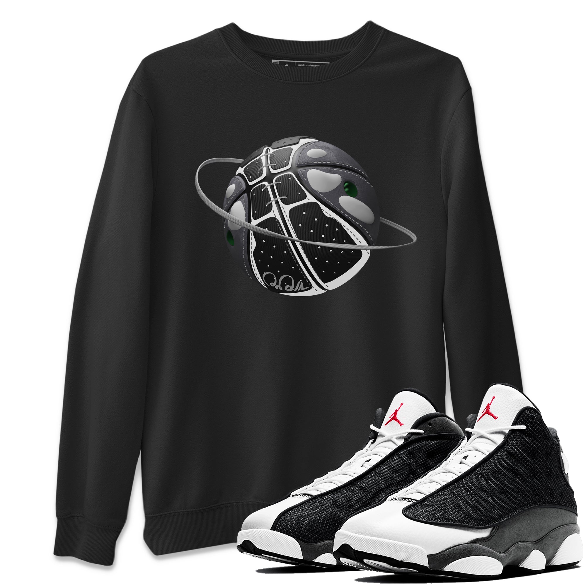 Air Jordan 13 Black Flint Sneaker Match Tees Basketball Planet Streetwear Sneaker Shirt AJ13 Retro Black Flint Sneaker Release Tees Unisex Shirts Black 1
