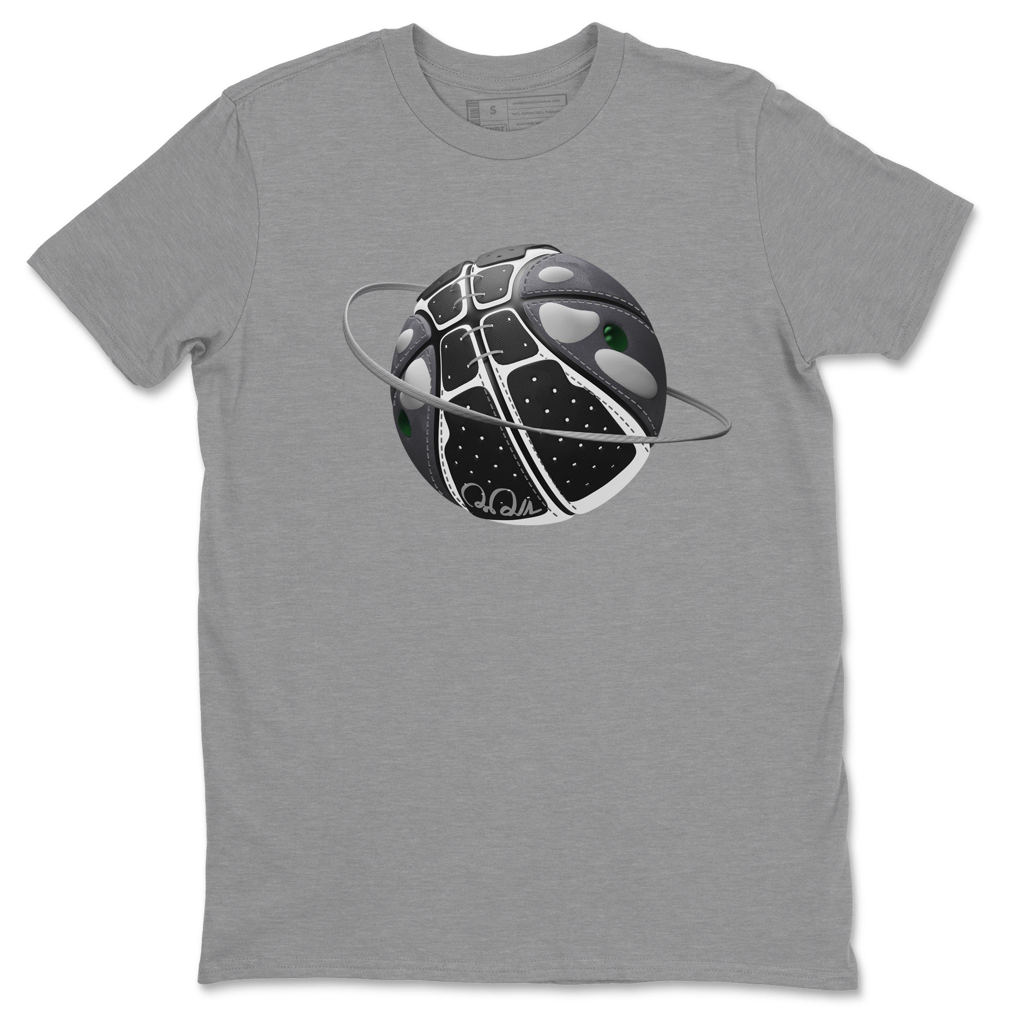 Air Jordan 13 Black Flint Sneaker Match Tees Basketball Planet Streetwear Sneaker Shirt AJ13 Retro Black Flint Sneaker Release Tees Unisex Shirts Heather Grey 2